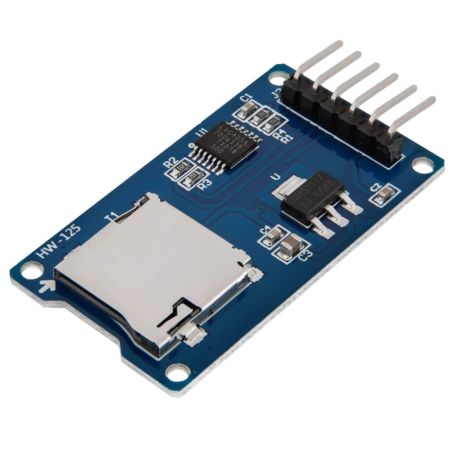 AZDelivery SPI Reader Micro Speicher SD TF Karte Memory Card Shield Modul kompatibel mit Arduino inklusive E-Book!