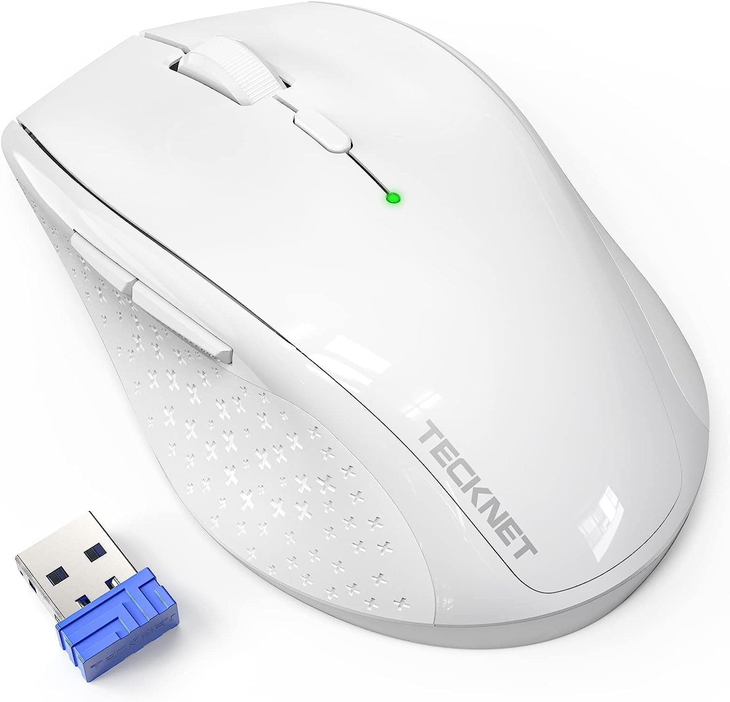 TECKNET Kabellose Maus, 4800 DPI 2.4G Optical Business Funkmaus 6 Einstellbare DPI Wireless Maus mit Nano Empfänger Drahtlose Mäuse für PC Laptop Windows MacBook Linux Büro Zuhause