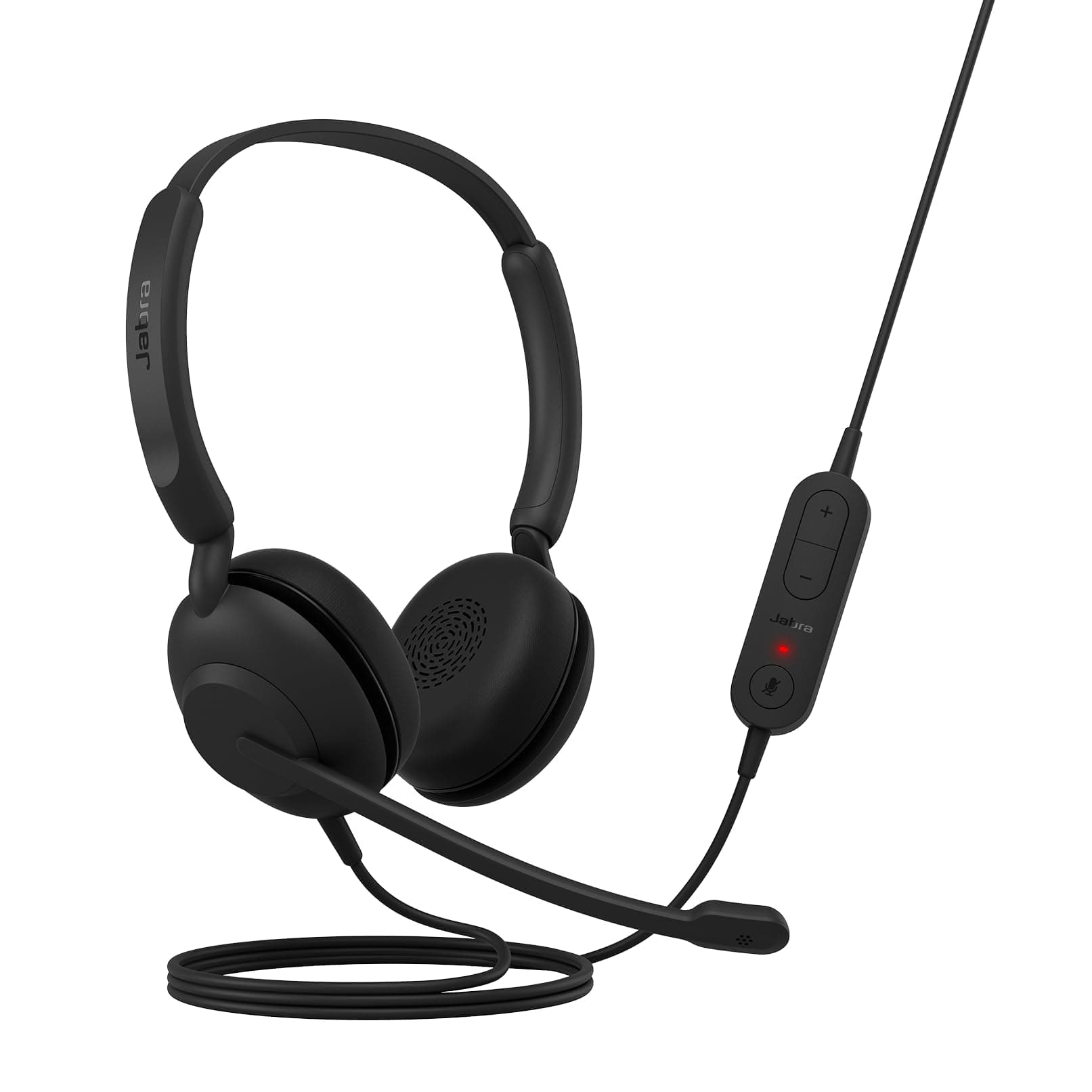 Jabra Evolve 10 Kabelgebundenes Headset mit geräuschunterdrückendem Mikrofon für PC/Laptop - USB-A-Einrichtung - TCO-Zertifiziert - Leichtes Design - Inline-Anruf-/Lautstärkeregler - Schwarz