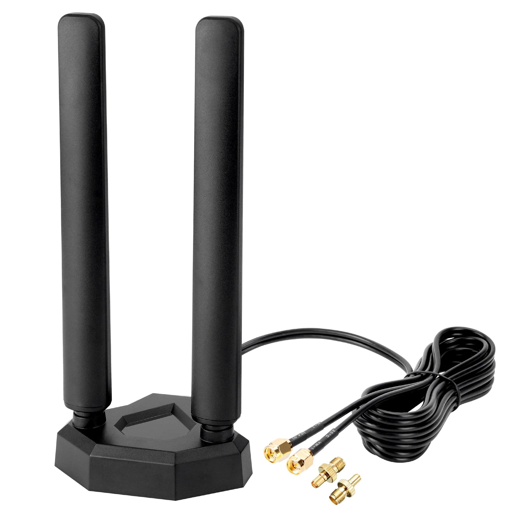 Nelawya 4G LTE/5G Sub-6 Antenne SMA TS9 Stecker Breitband 8dbi 600-3980MHz Rundstrahlantenne mit Magnetfuß 2m Kabel für Drahtlosen Mobilen Industrierouter Netgear Huawei ZTE Cellular Gateway Modem