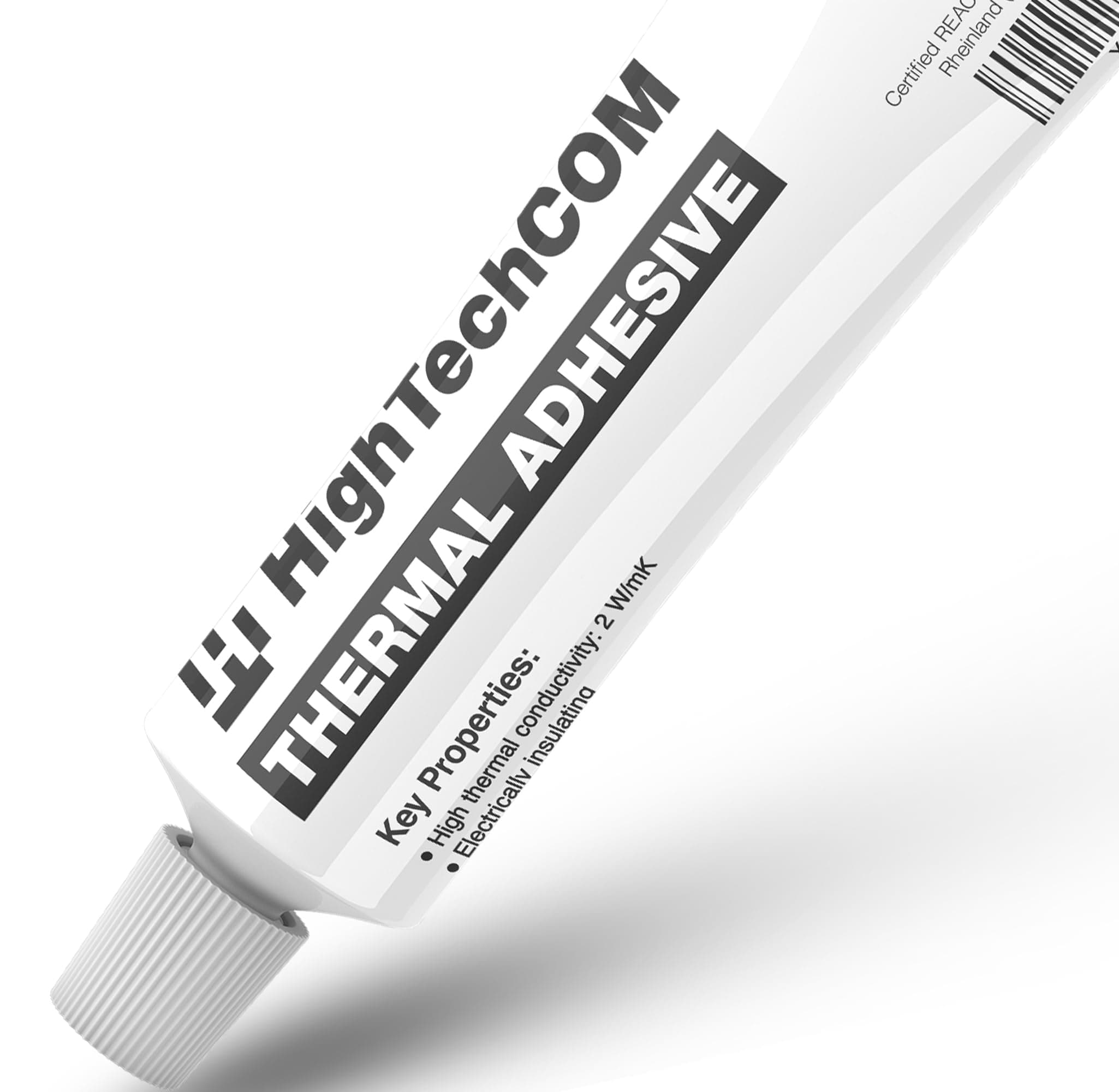 HighTechCOM 2W/mK Wärmeleitkleber, Flüssig 100g - Ultimativer Kühlkörperkleber für Heatsink, LED, RAM, GPU & Leistungselektronik, Silikon mit Aluminiumbestandteilen