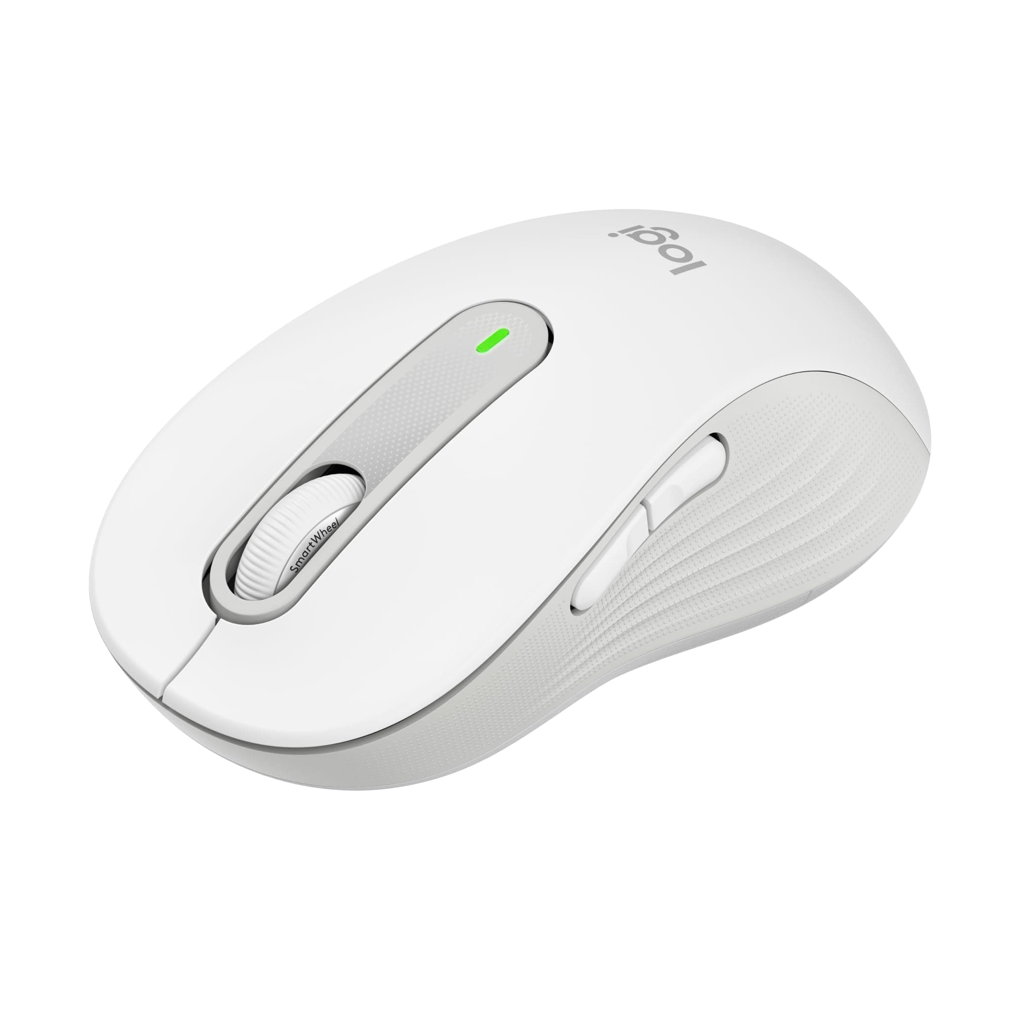 Logitech Signature M650 L Kabellose Maus - für große Hände, Leise Klicks, Anpassbare Seitentasten, Bluetooth, Kompatibilität mit mehreren Geräten - Weiß