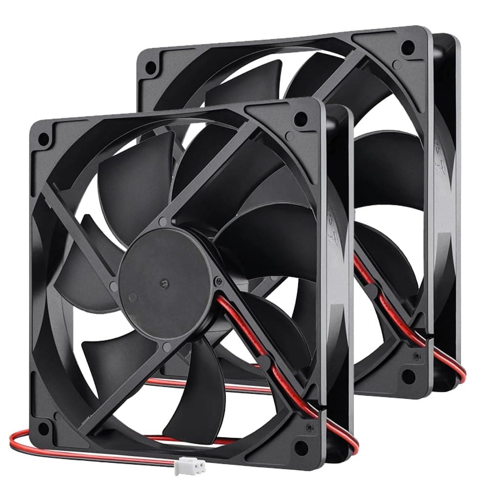 Gebildet 120mm Schwarzer Computergehäuselüfter, Hochleistungskühlung, 12 VDC, Geräuscharm, 2-polig (PH2.54), 1200 U/min, Hydrauliklager, leise, lange Lebensdauer, bis zu 30.000 Stunden