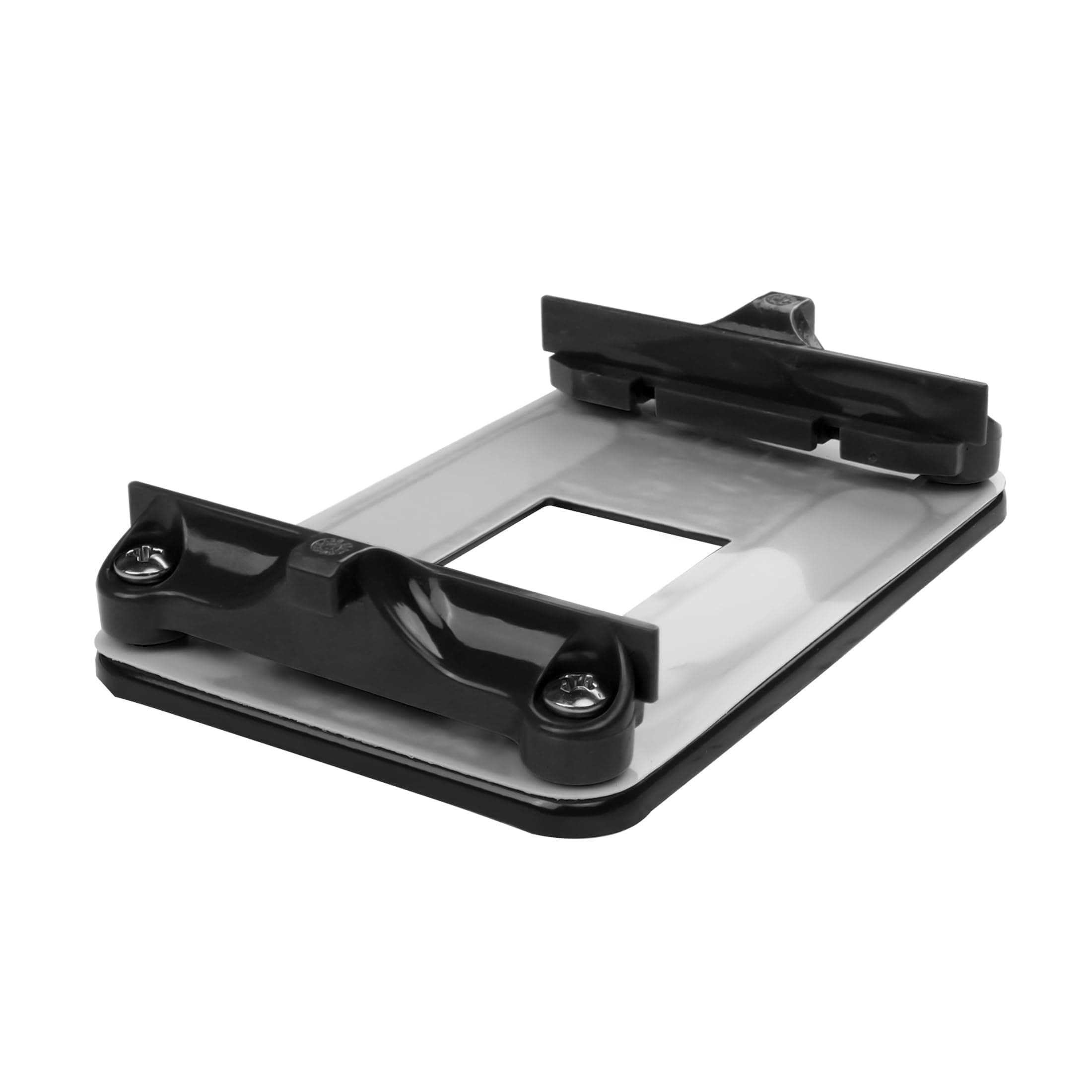 YAODHAOD CPU-Rückplatte, Kühlerlüfter unten Eisenregal, für AM4 AMD Halterung B350 X370 X470 A320 Motherboard (schwarz, CPU-Backplane+Lüfterhalterung)