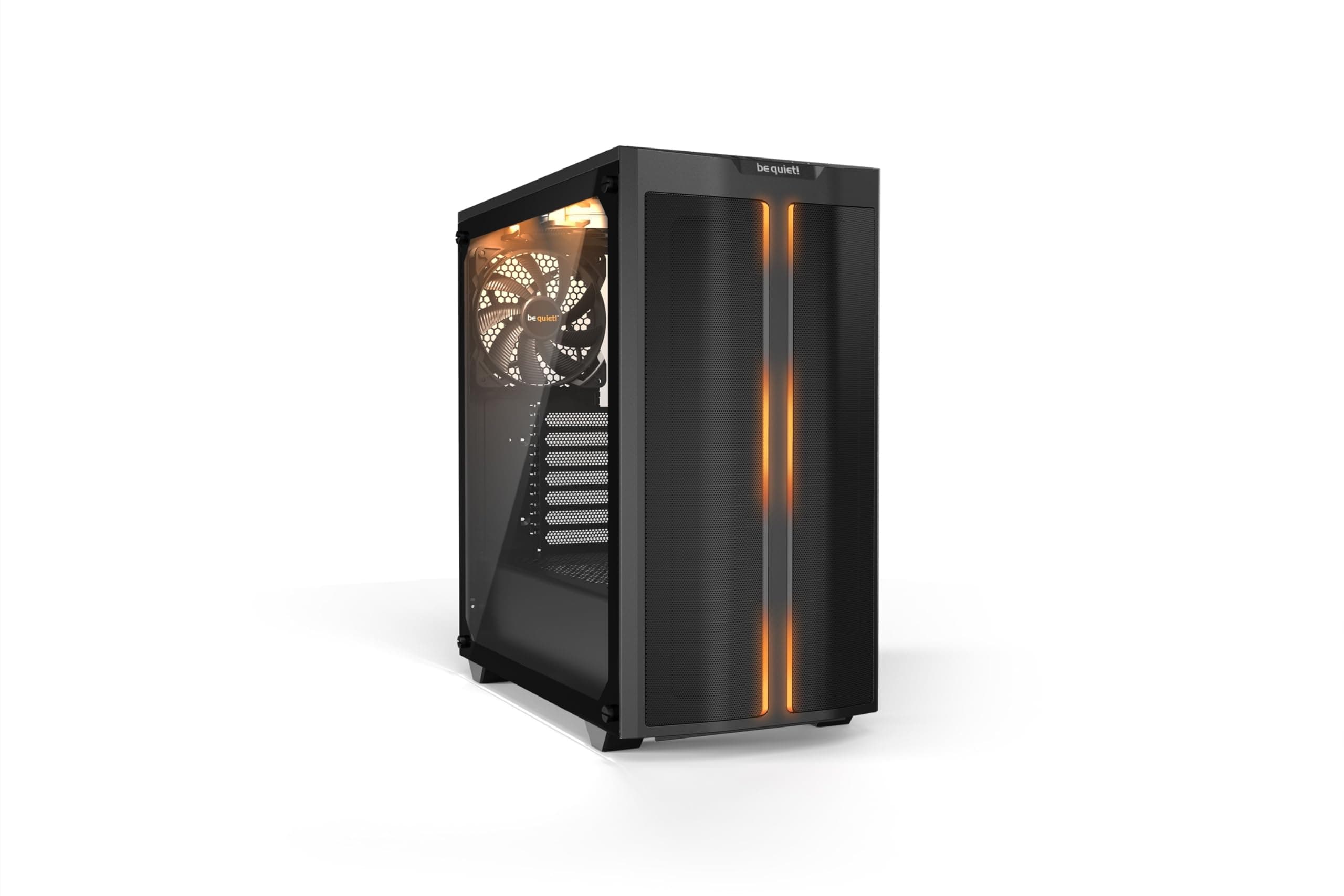be quiet! Pure Base 500DX Black PC-Gehäuse, 3X Pure Wings 2 Lüfter, ARGB LEDs, Radiatoren bis 360mm, Seitenfenster aus Temperglas