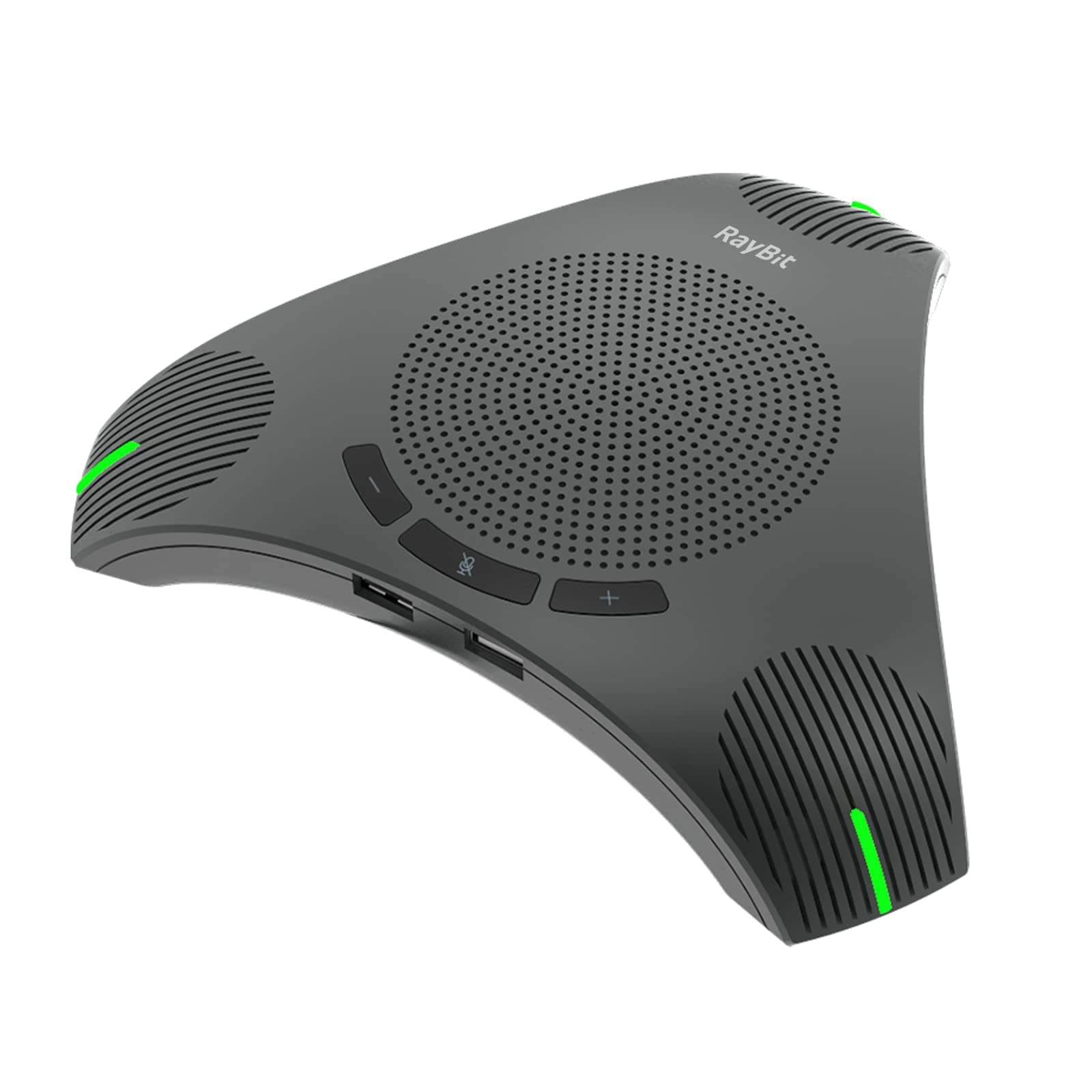 RayBit USB Konferenzlautsprecher mit Mikrofon für 8-10 Personen Geschäftstreffen, Konferenzmikrofon mit Smarter Stimmfilter & 360° Raumabdeckung, PC Freisprecheinrichtung für Skype/Zoom/Teams/usw