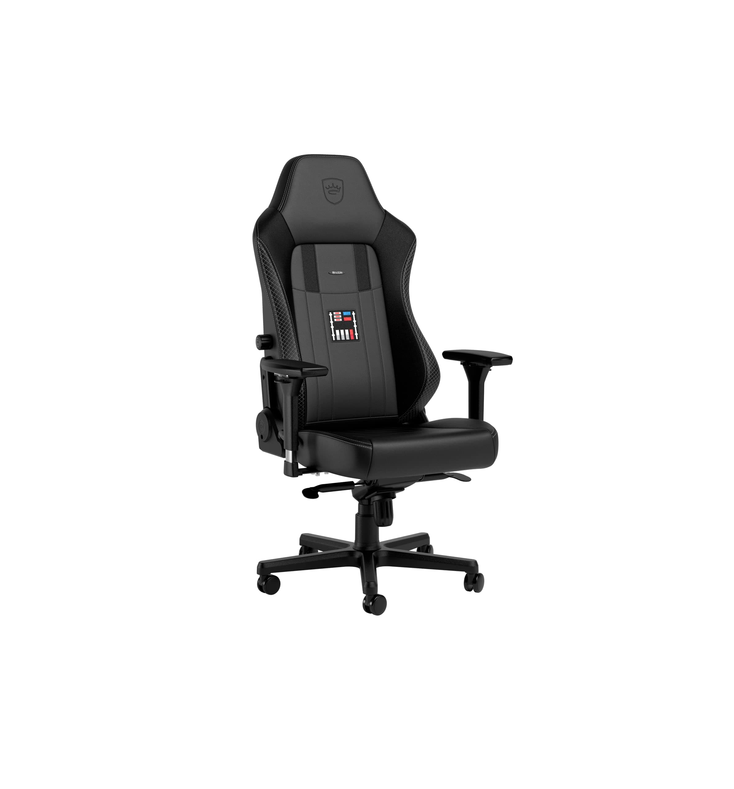 noblechairs Hero Gaming-Stuhl, bequem und langlebig, die perfekt optimierte Ergonomie des Stuhls sorgt für einen hohen Sitzkomfort, Tragfähigkeit 150 kg, Darth Vader Edition