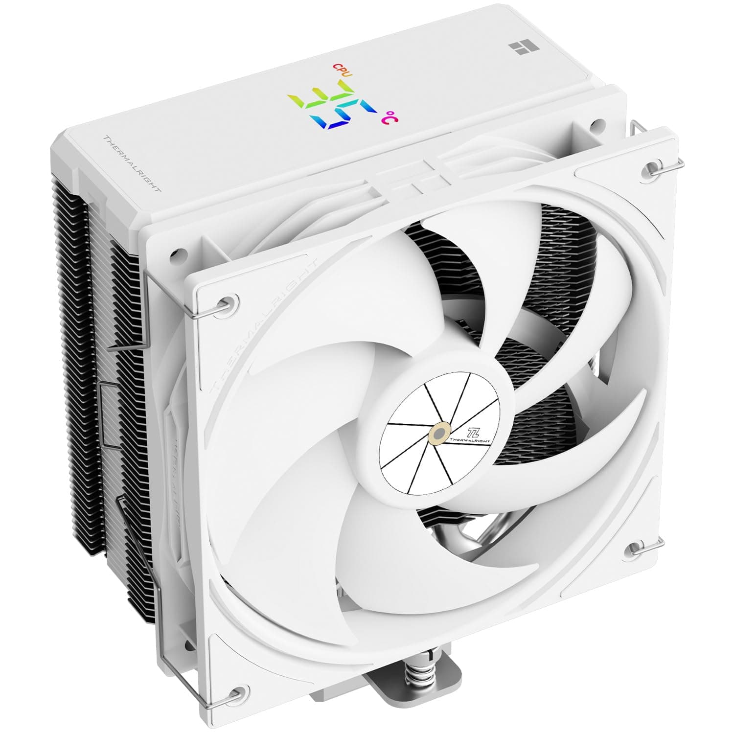 Thermalright Assassin X 120R Digital White CPU Kühler Luft mit 4X6mm HeatPipes, Digital Screen Top Cover, PWM Lüfter Kühlkörper CPU Kühler, 151mm hoch,für AM5 und Intel LGA1700/1851/1150/1151/1200