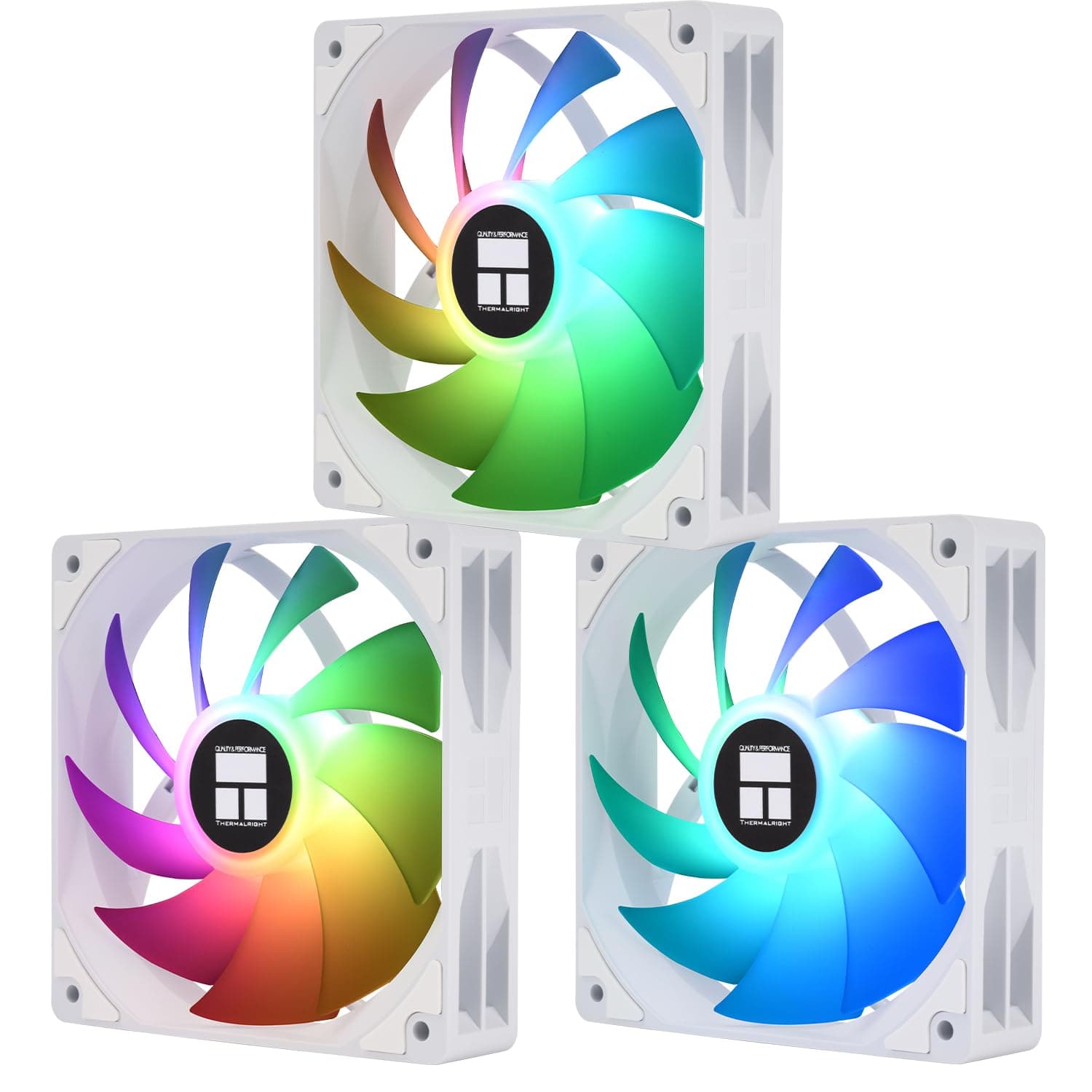 Thermalright TL-C12CW-X28-S X3 CPU-Lüfter, weißer, PC-Lüfter mit 1550 U/min Drehzahl, 120 mm Computergehäuse-Kühlerlüfter, PWM-Steuerungslüfter für Gehäuse- und Flüssigkeitskühler und CPU-Kühlu