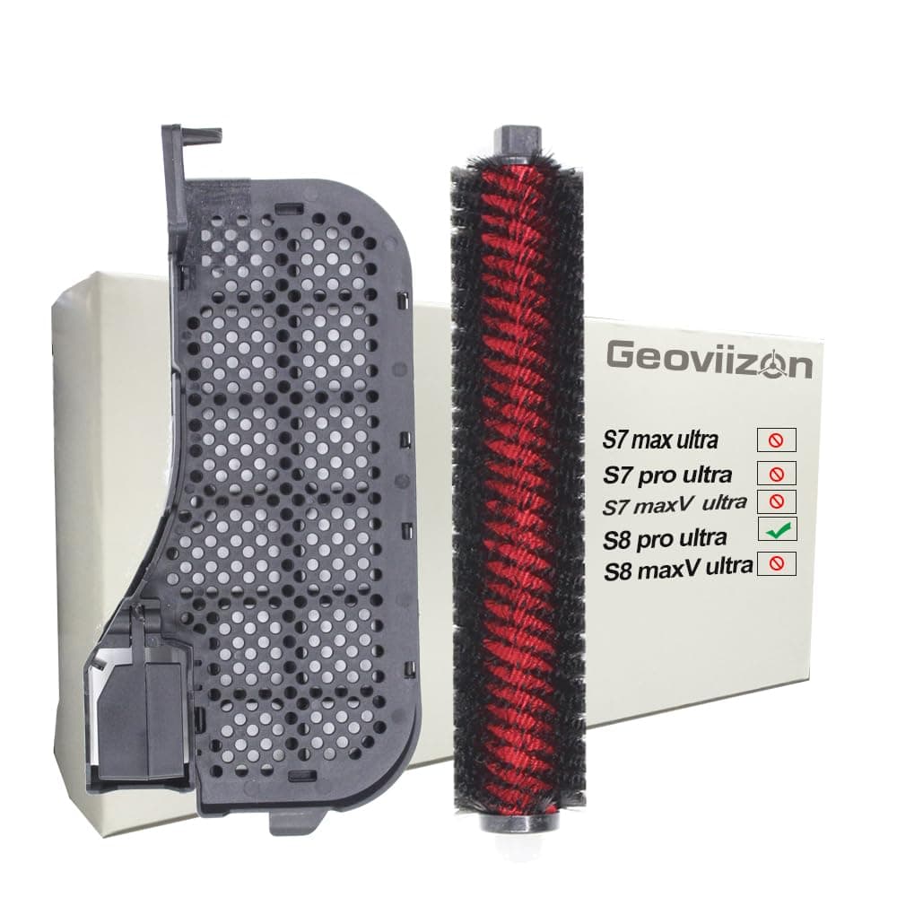 Geoviizon Wartungsbürste & Wasserfilter Assembly Zubehör Kompatibel mit Roborock S8 Pro Ultra Vollständig automatische Empty Wash Fill Dock (für S8 Pro Ultra)