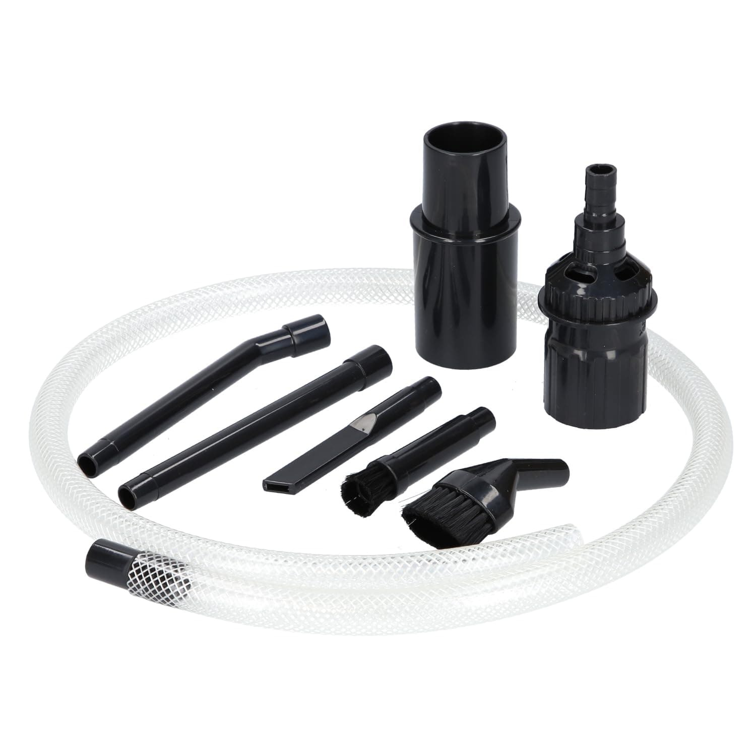 McFilter I Universal Staubsaugerdüsen-Set, 8-teilig, Ø 32/35 mm I Reinigungsset Mini mit Fugendüse, Staubpinsel, Möbelpinsel, Schlauchverlängerung für Hobby, Computer, Auto, Modellbau, PC