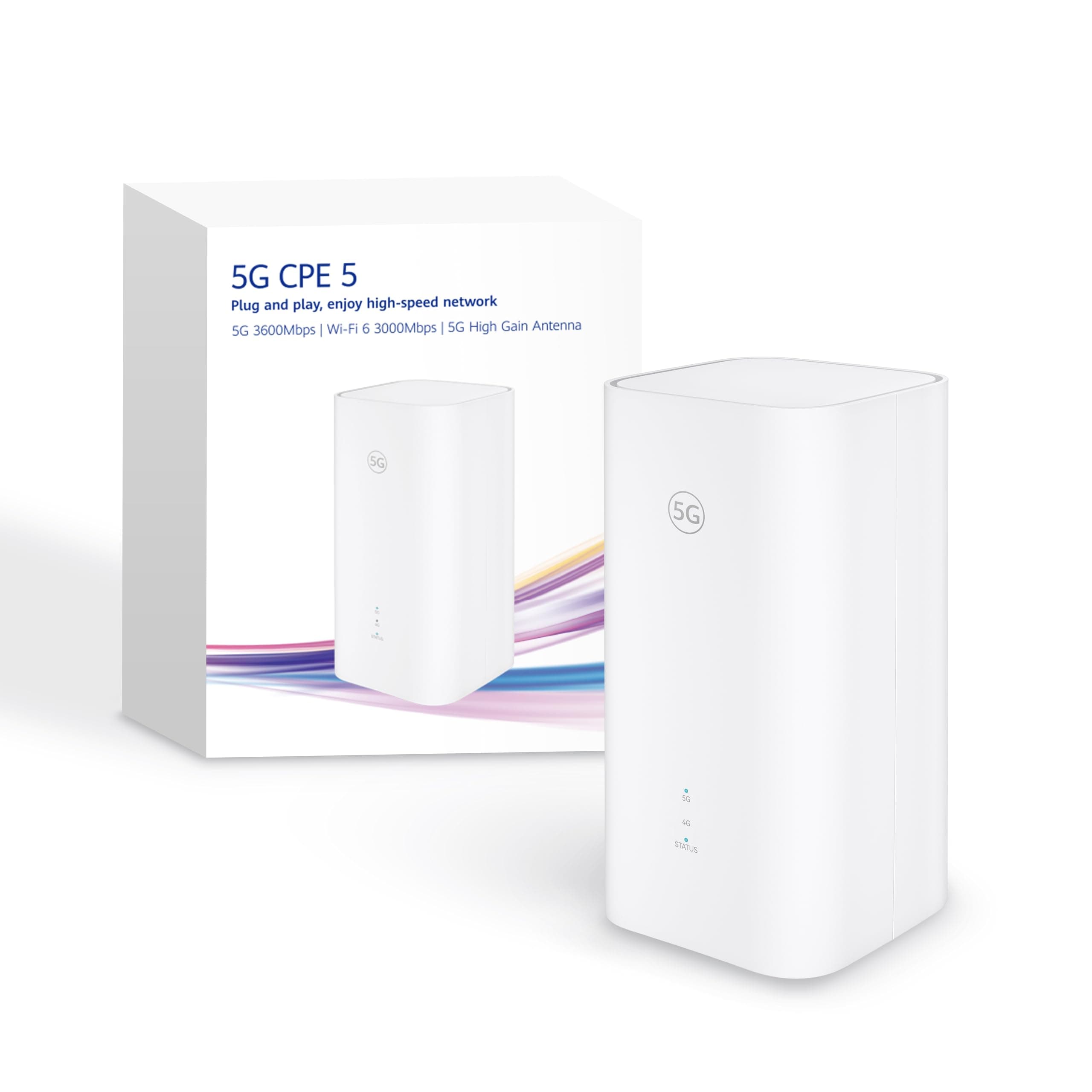 5G CPE 5, H155, 5G Router SIM, Wi-Fi 6 AX3000, DL 3600 Mbit/s/UL 500 Mbit/s, 9-dBi-Antenne mit hoher Verstärkung, LAN/WAN-Anschluss, WLAN-Diagnose, Home Broadband Mesh+, 30 Monate Garantie