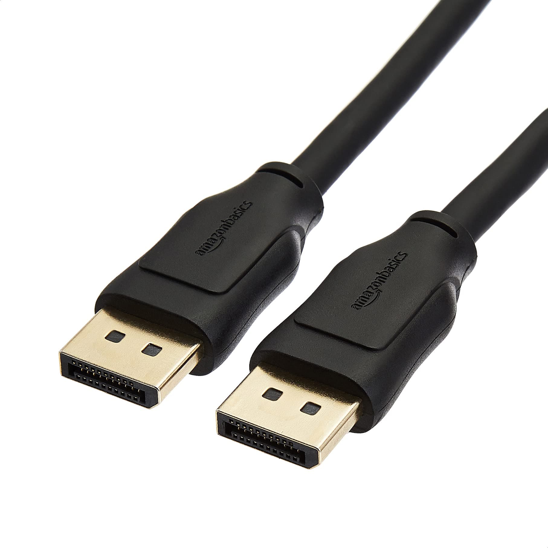 Amazon Basics 8K DisplayPort-auf-DisplayPort-1.4-Kabel mit einer Videoauflösung von 4K bei 120 Hz, 8K bei 60 Hz, HDR-Unterstützung, 1.8 m, Schwarz