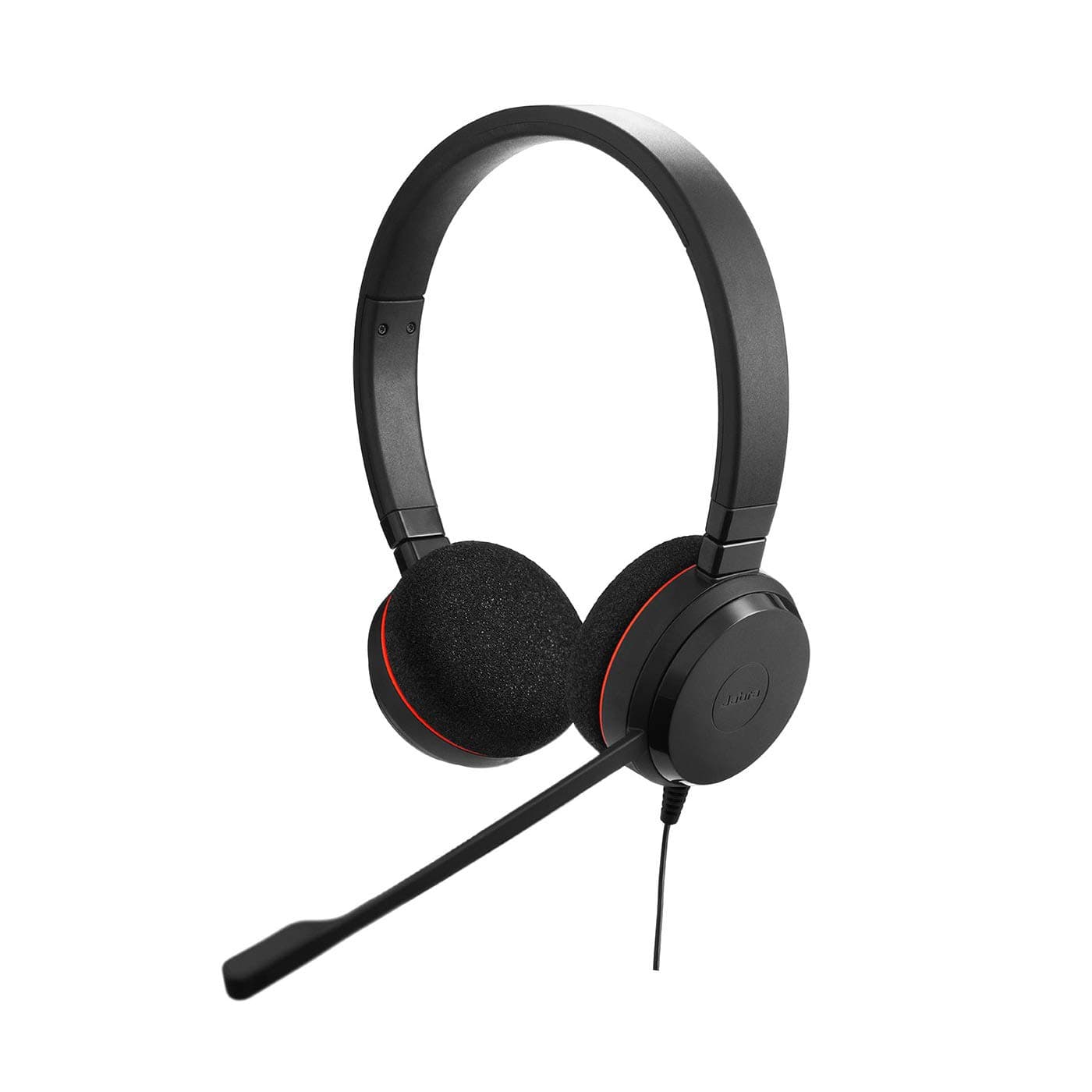 Jabra Evolve 20 UC Stereo Headset mit Mikrofon - Unified Communications Kopfhörer für VoIP Softphone mit passivem Noise-Cancelling - USB-Kabel mit Anrufsteuerung - Schwarz
