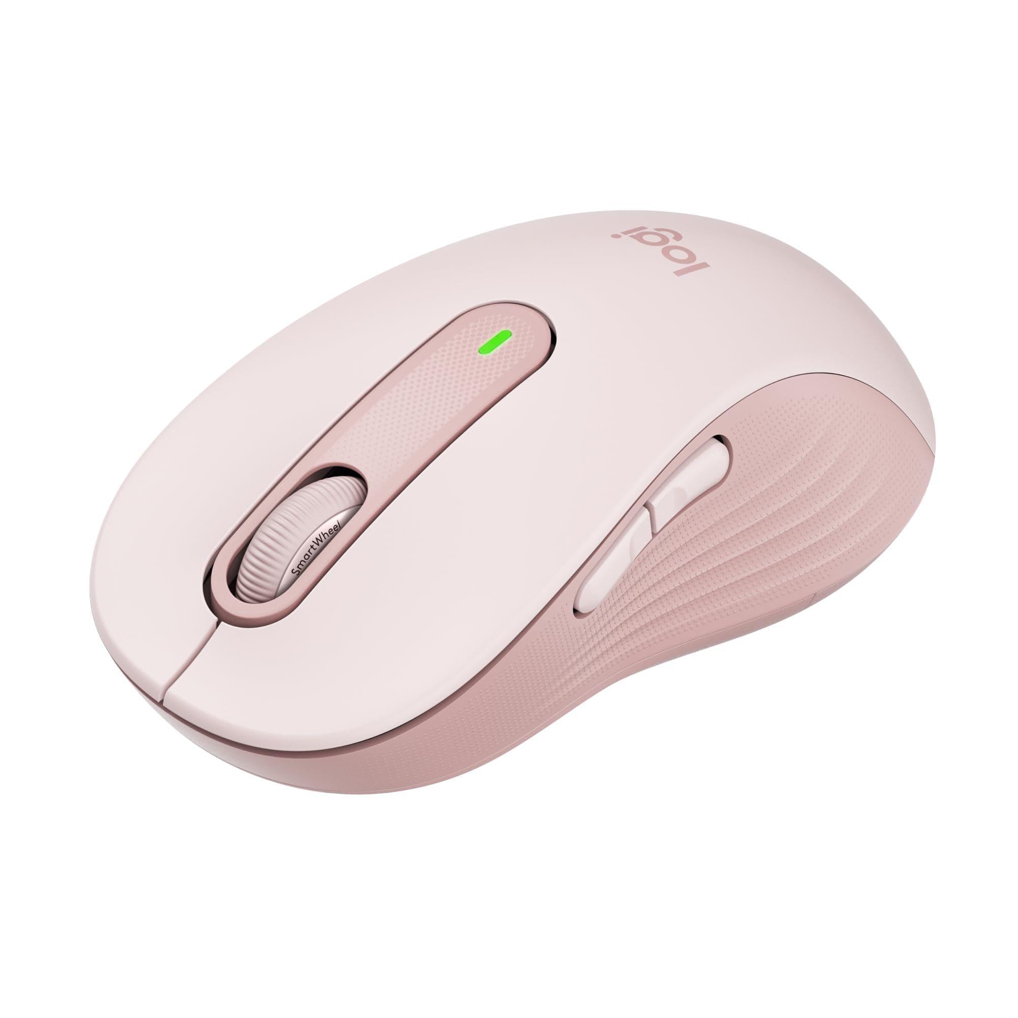 Logitech Signature M650 L Kabellose Maus - für große Hände, Leise Klicks, Anpassbare Seitentasten, Bluetooth, Kompatibilität mit mehreren Geräten - Rosa
