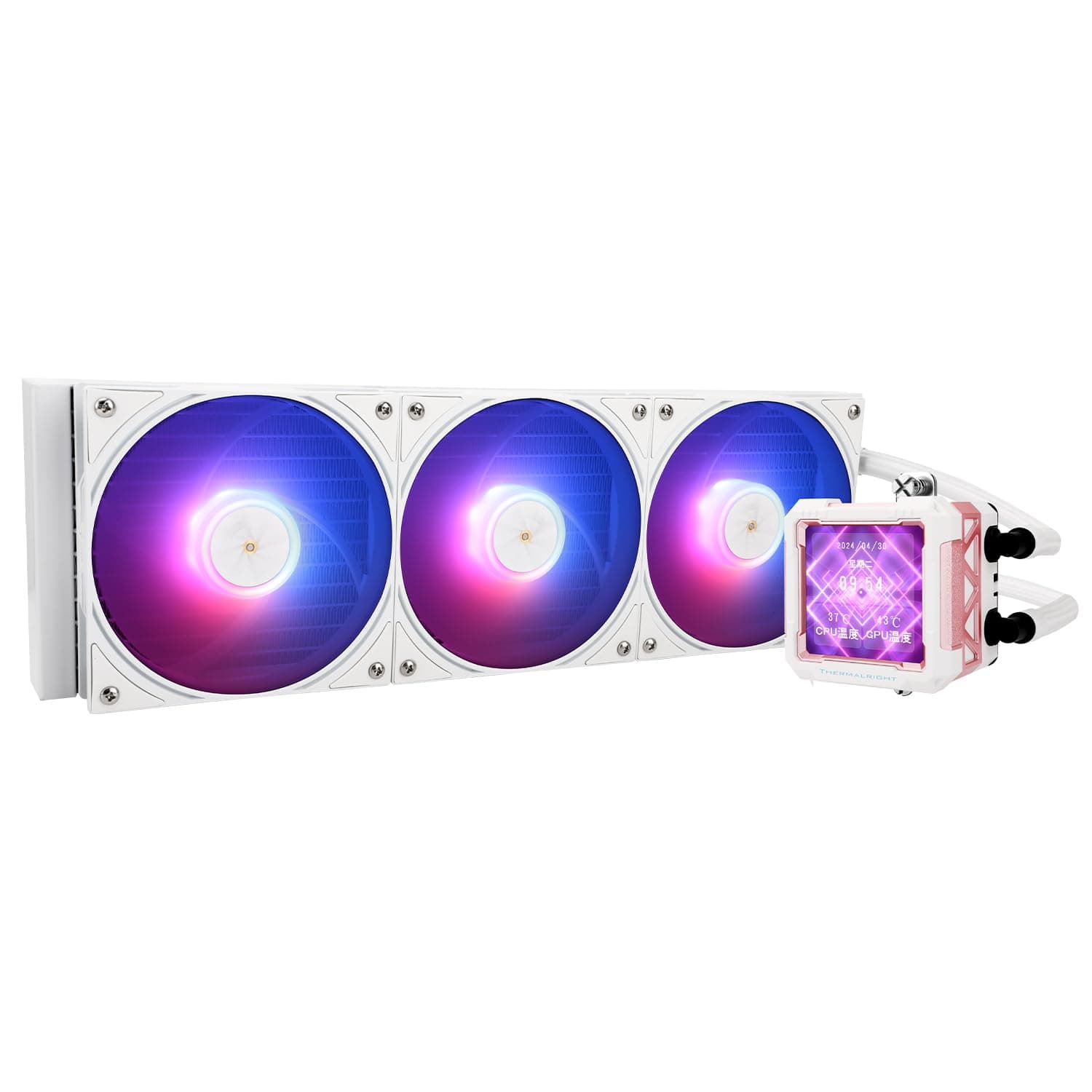 Thermalright FW PRO 360 ARGB MEW CPU AIO Kühler,IPS LCD Bildschirm mit 320 * 320 Auflösung,für AM5&Intel 1700/1851,Leistungsstarke 360 Specs Wassergekühlt mit 2.73in Abnehmbaren Display