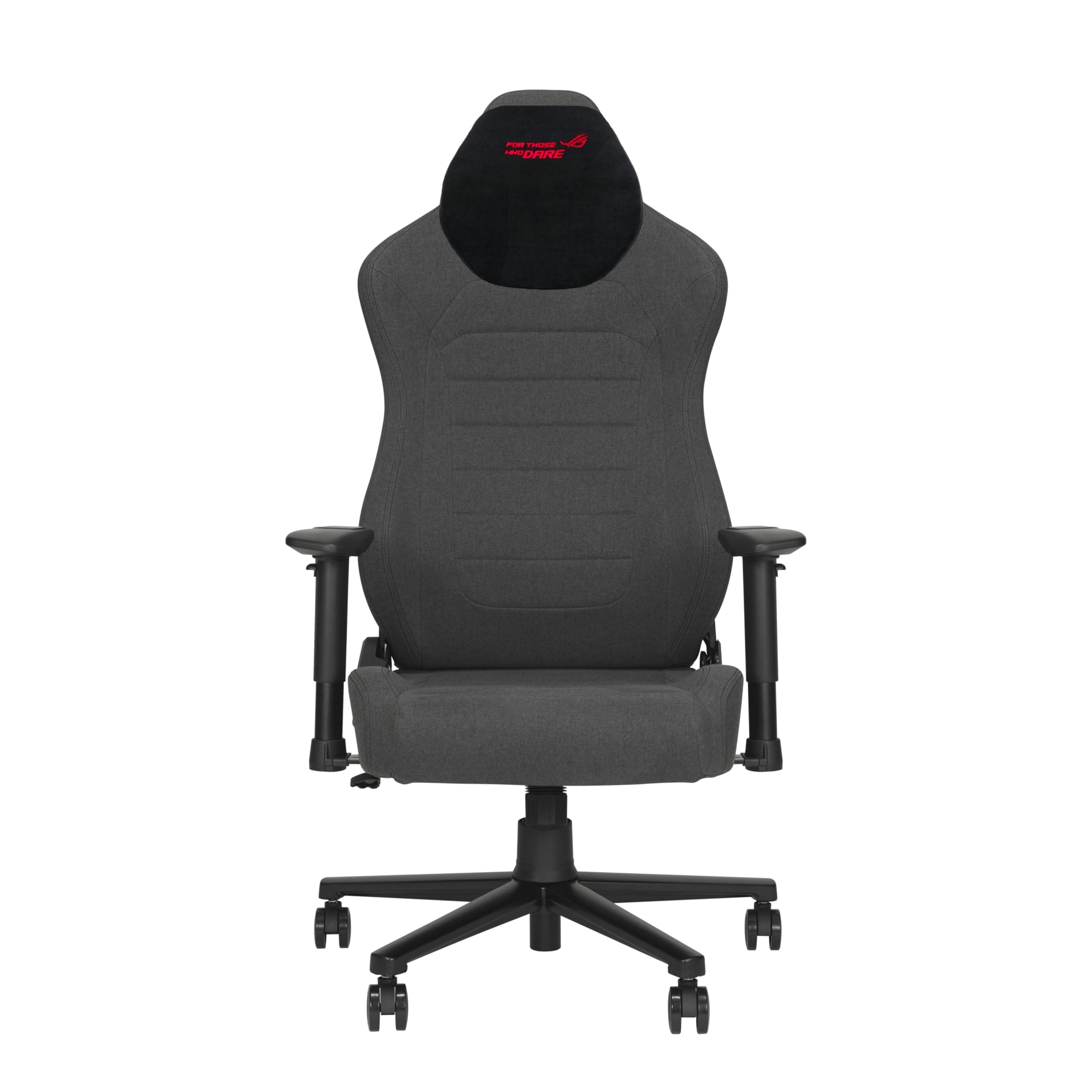 ASUS ROG Aethon Gaming Stuhl Fabric Edition Gaming Stuhl (Gaming Chair mit Vollstahlrahmen, Dual-Density-Sitzpolster, 2D-Armlehnen mit weicher Polsterung, integrierte Lendenwirbelstütze, Schwarz)