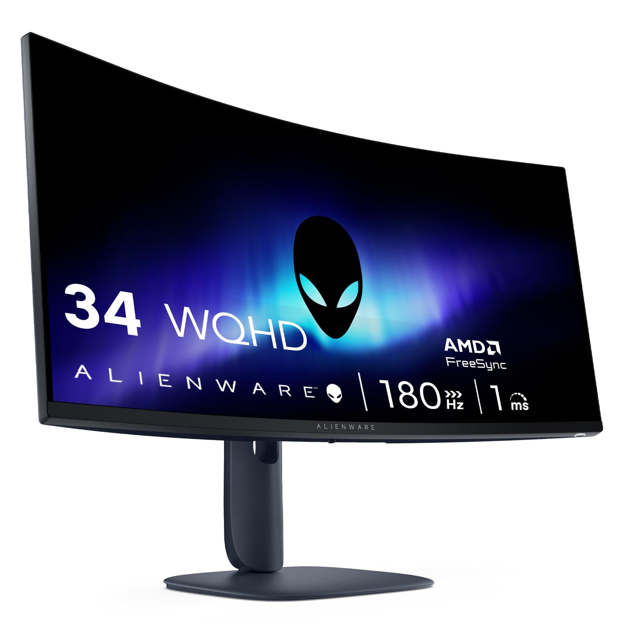 Alienware 34 Gaming Monitor - AW3425DWM, WQHD (3440x1440), 21:9 1500R Curved, 180Hz, VA, 1ms, AMD FreeSync Premium, VESA AdaptiveSync, 95% DCI-P3, HDR400, DisplayPort, 2 HDMI, 3 USB, 3 Jahre Garantie