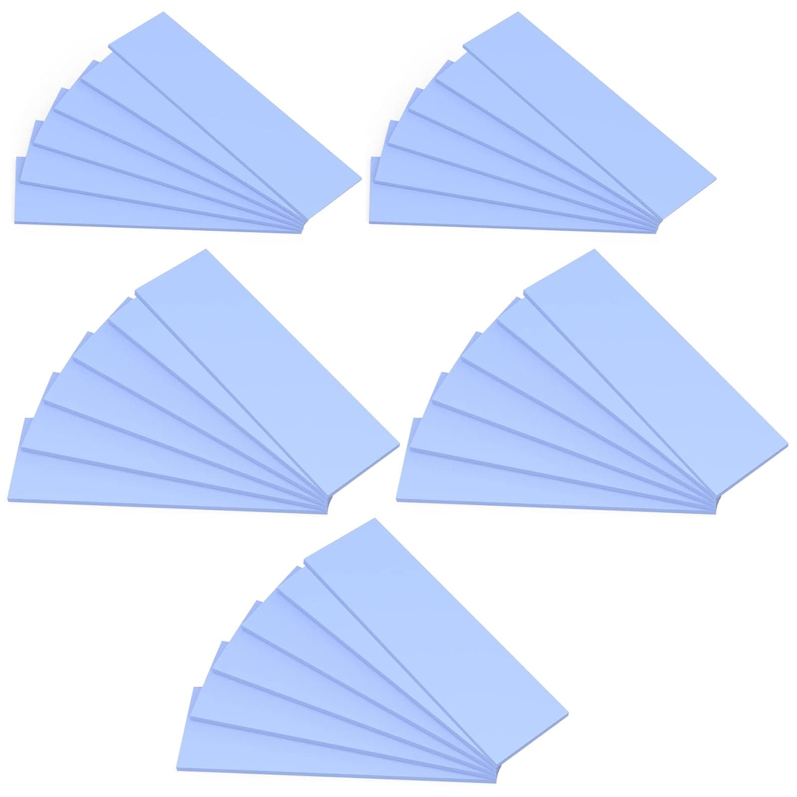 Thermal Pad, 30 Stücke Wärmeleitende Silikonpads, Silikon Thermal Pad Für CPU, 67 x 20 mm Silikon Wärmeleitpad, Dick 0,5/1/1,5/2/3mm, Wärmeleitend Silikon Pad Für CPU, Wärmeleitfähige Silikonkissen