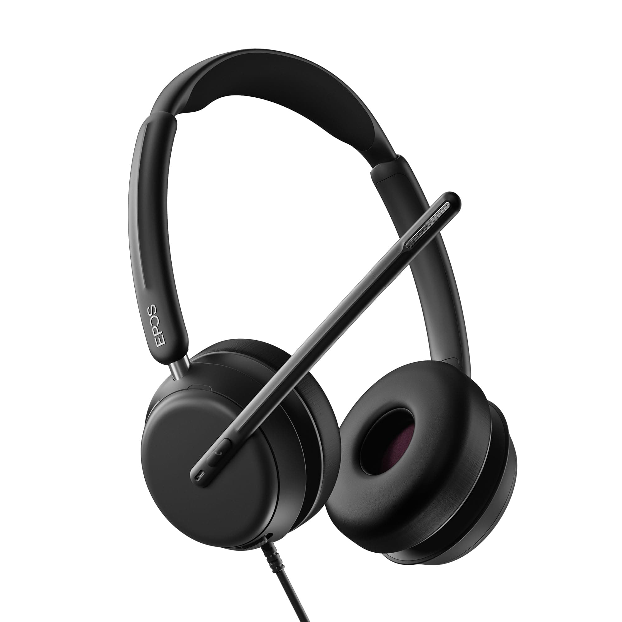 EPOS IMPACT 860 - Doppelseitiges kabelgebundenes USB-C & USB-A-Headset für PC mit Noise-Cancelling-Mikrofon, Super-Wideband-Audio, leistungsstarker Klang, hoher Komfort für Business-Gespräche & Büro