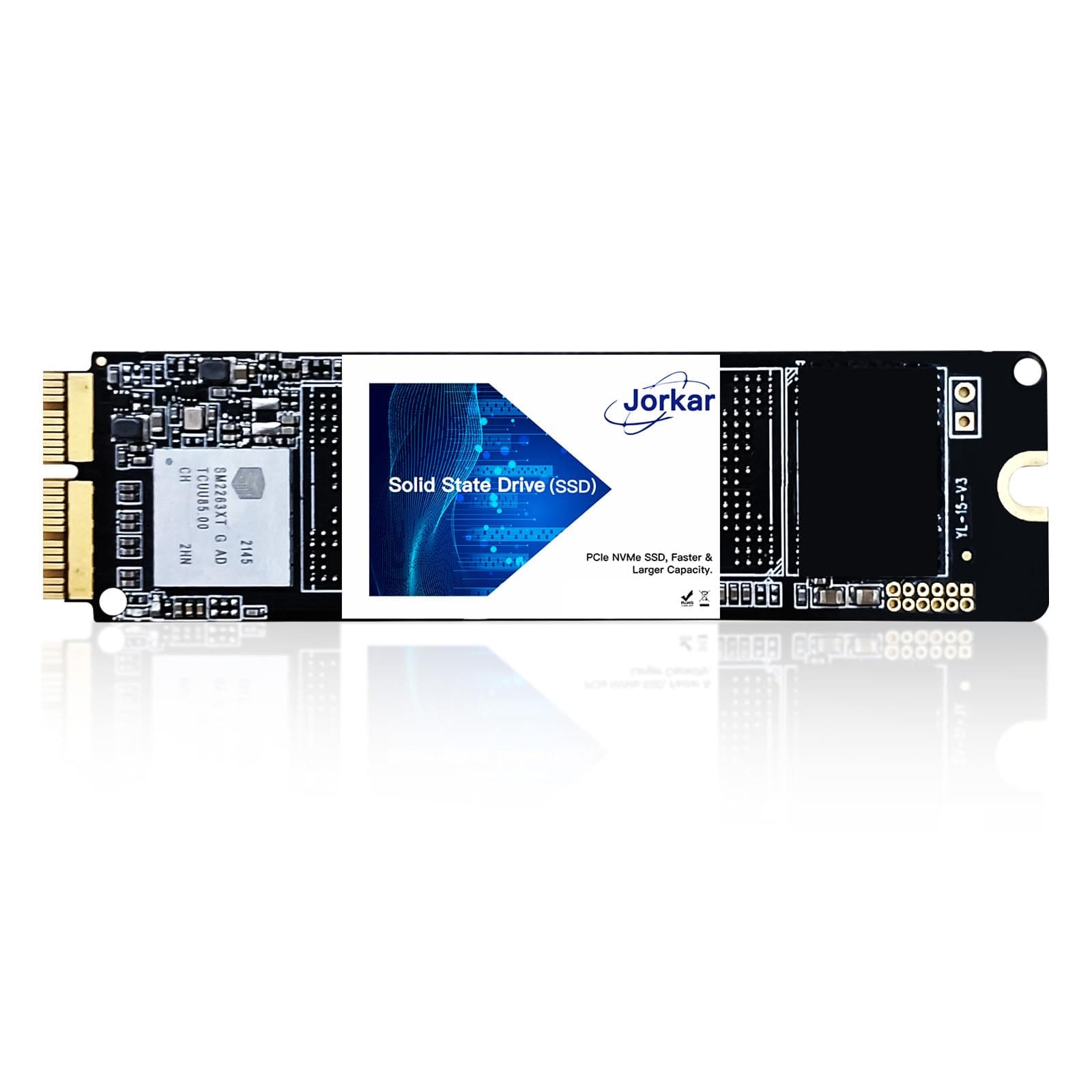 Jorkar SSD für MacBook Air/Pro 12+16 pin 1TB Upgrade NVMe PCIe Gen3x4, Internes Festkörper-Laufwerk für MacBook Air A1466 A1465(2013-2015,2017)/MacBook Pro A1398 A1502(Retina 2013-2015)