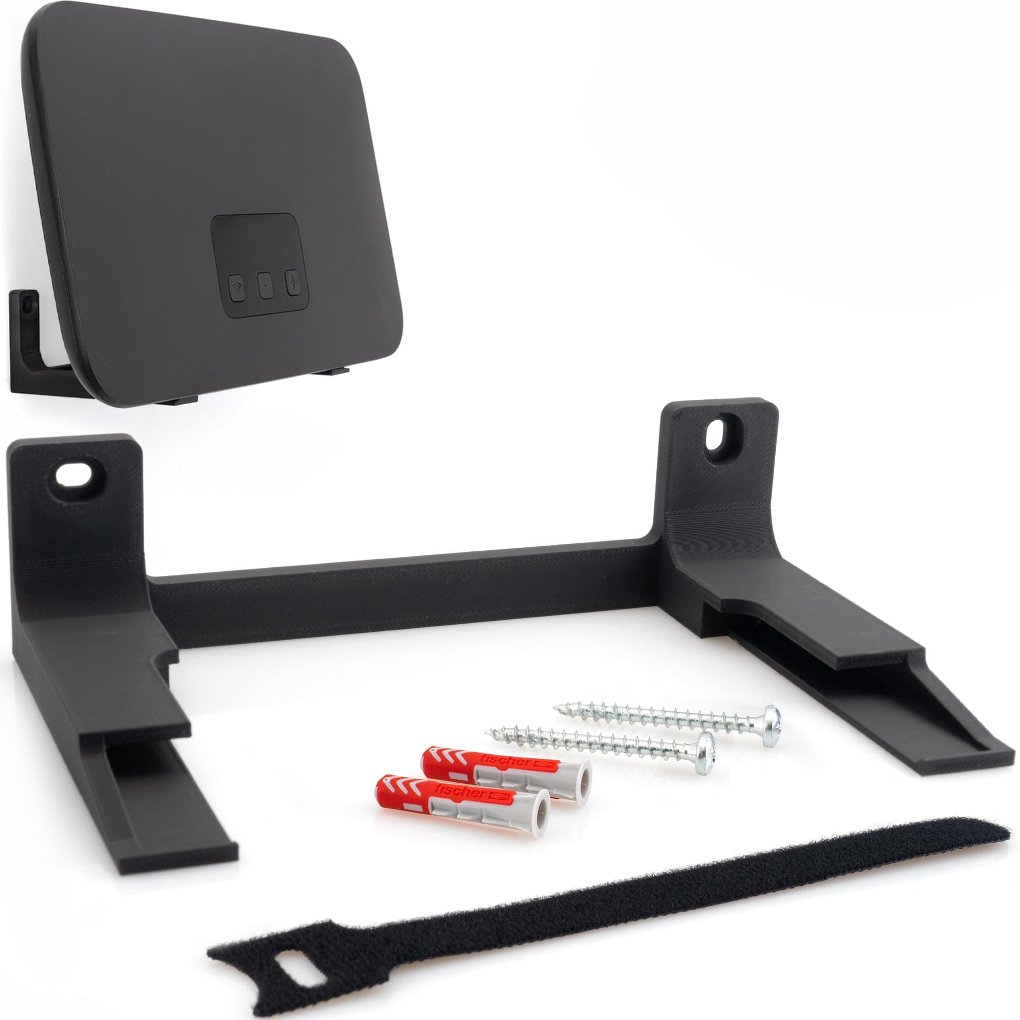 Wandhalterung für Telekom Speedport Smart 4 Plus, 4R, 4R 2, Router WLAN Halterung Halter Wandhalter mit Kabelmanagment inkl. Befestigungsmaterial - Made in Germany