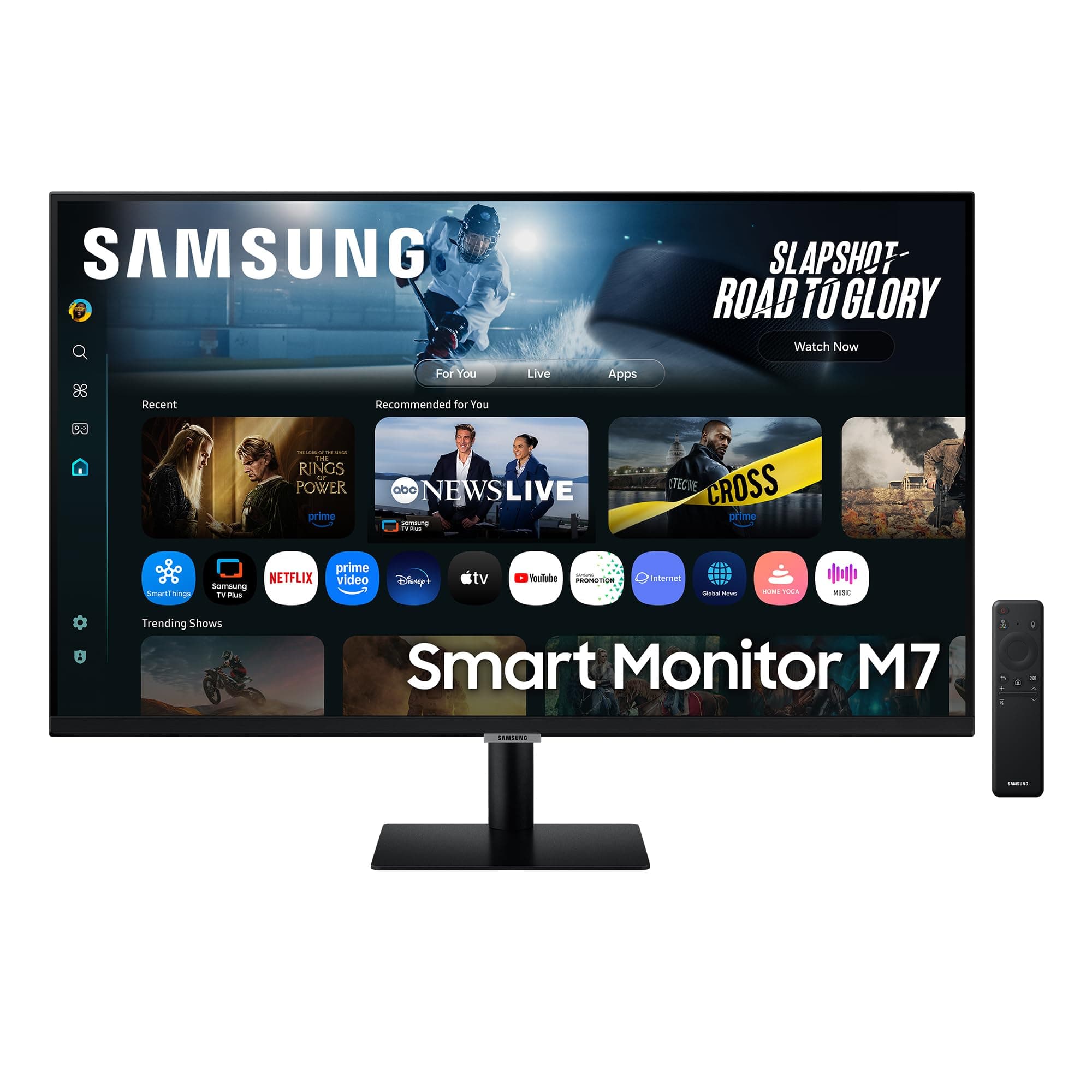 Samsung M70F 32 Zoll 4K Smart AI Monitor, VA-Panel, 3840 x 2160, 60Hz, 4ms (G/G), Speaker, Gaming Hub, 4K Upscaling, Sprachsteuerung, Smart TV-Apps & AI Features, HDR10, USB-C, HDMI LS32FM700UUXEN