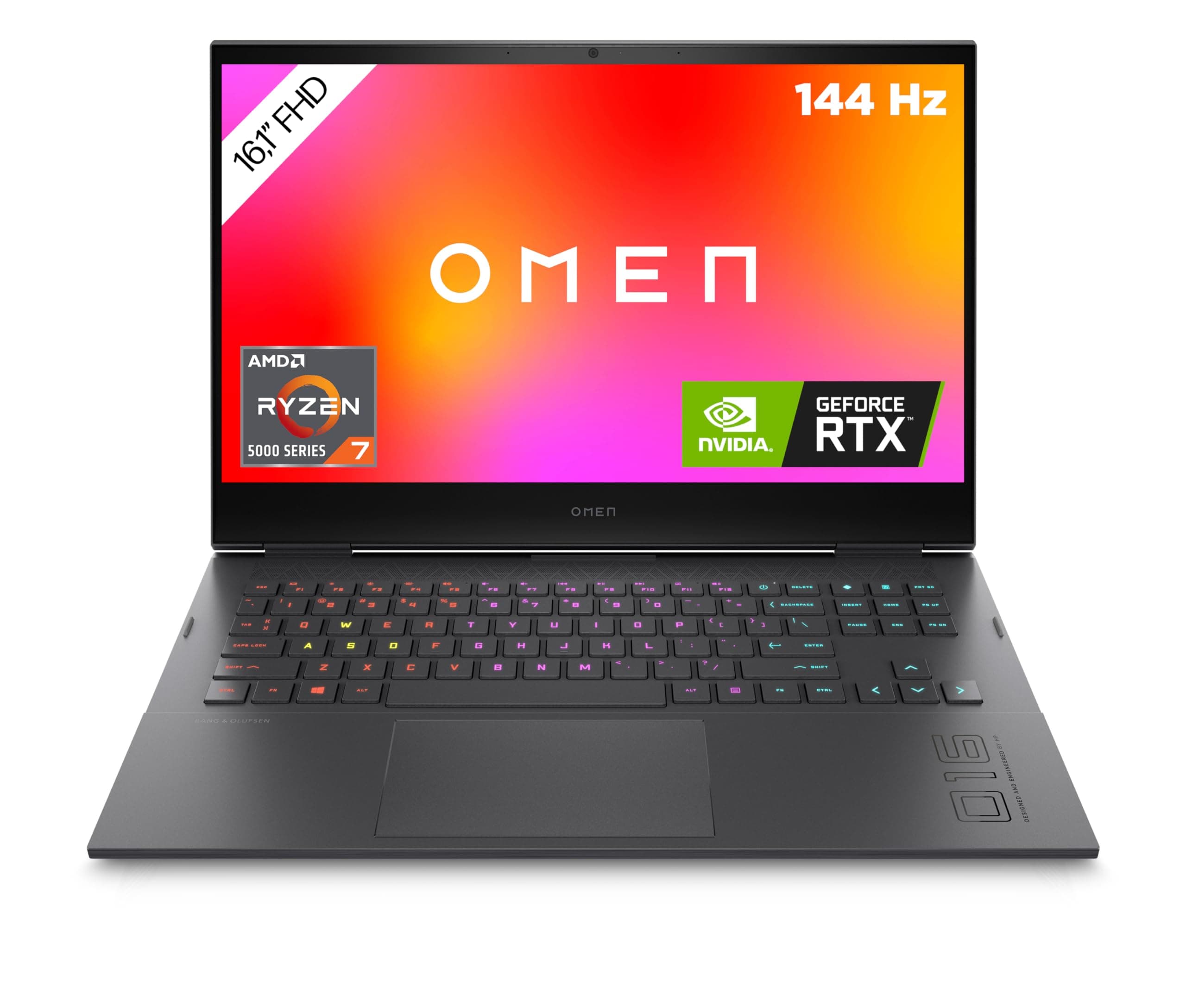 HP Omen Gaming Laptop / 16,1" FHD IPS 144Hz Display/AMD Ryzen 7-5800H / 16GB DDR4 RAM / 1TB SSD/NVIDIA GeForce RTX 3070 / Windows 11 Home/QWERTZ Tastatur/Mica Silber