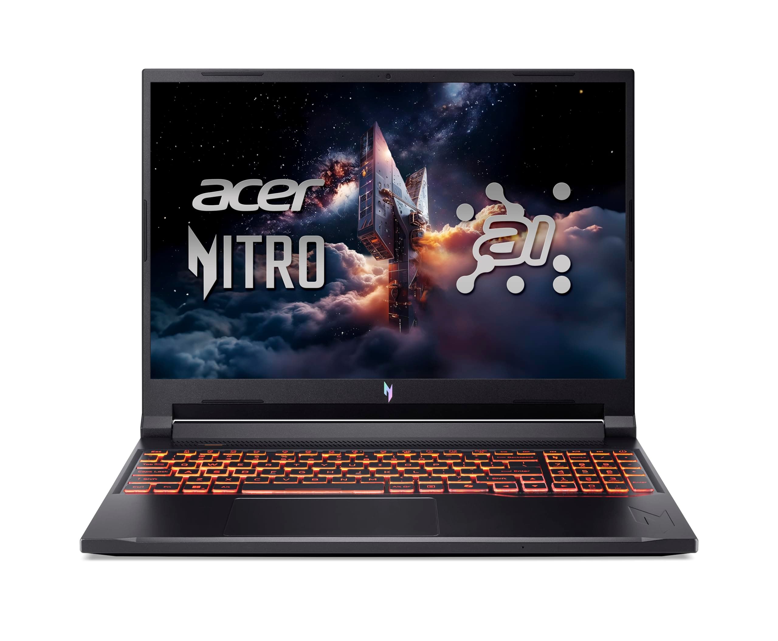 acer Nitro V 16 AI (ANV16-42-R4QR) Gaming Laptop, 16" WUXGA IPS 180Hz Display, AMD Ryzen 7 260, 16 GB RAM, 1 TB SSD, NVIDIA GeForce RTX 5060, Windows 11, QWERTZ Tastatur, Black