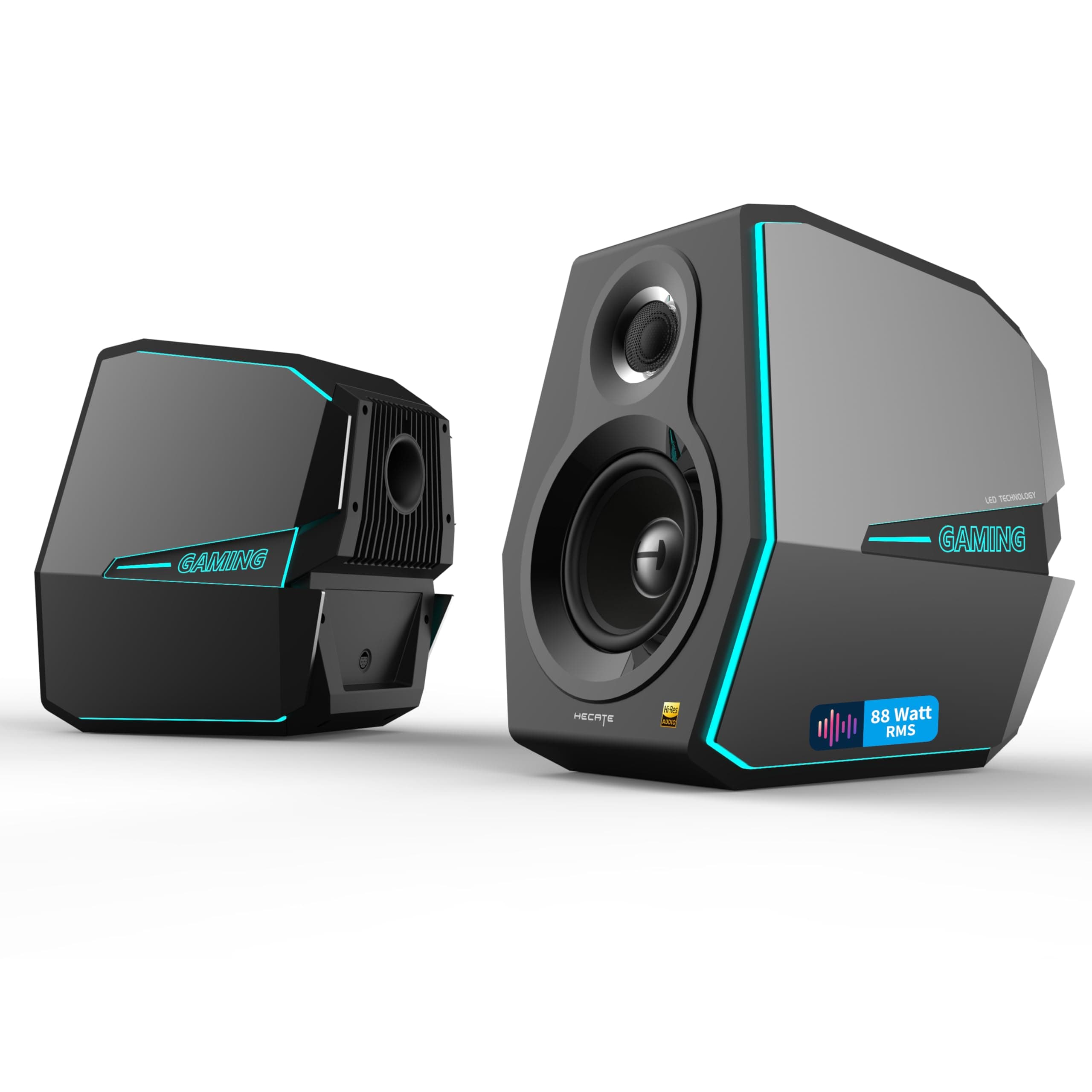 EDIFIER G5000 Gaming-Lautsprecher mit Bluetooth 5.0 (aptX HD, aptX, SBC), drei einstellbaren Klangmodi und RGB-Beleuchtung für die perfekte Gaming-Atmosphäre, Hi-Res Audio zertifiziert