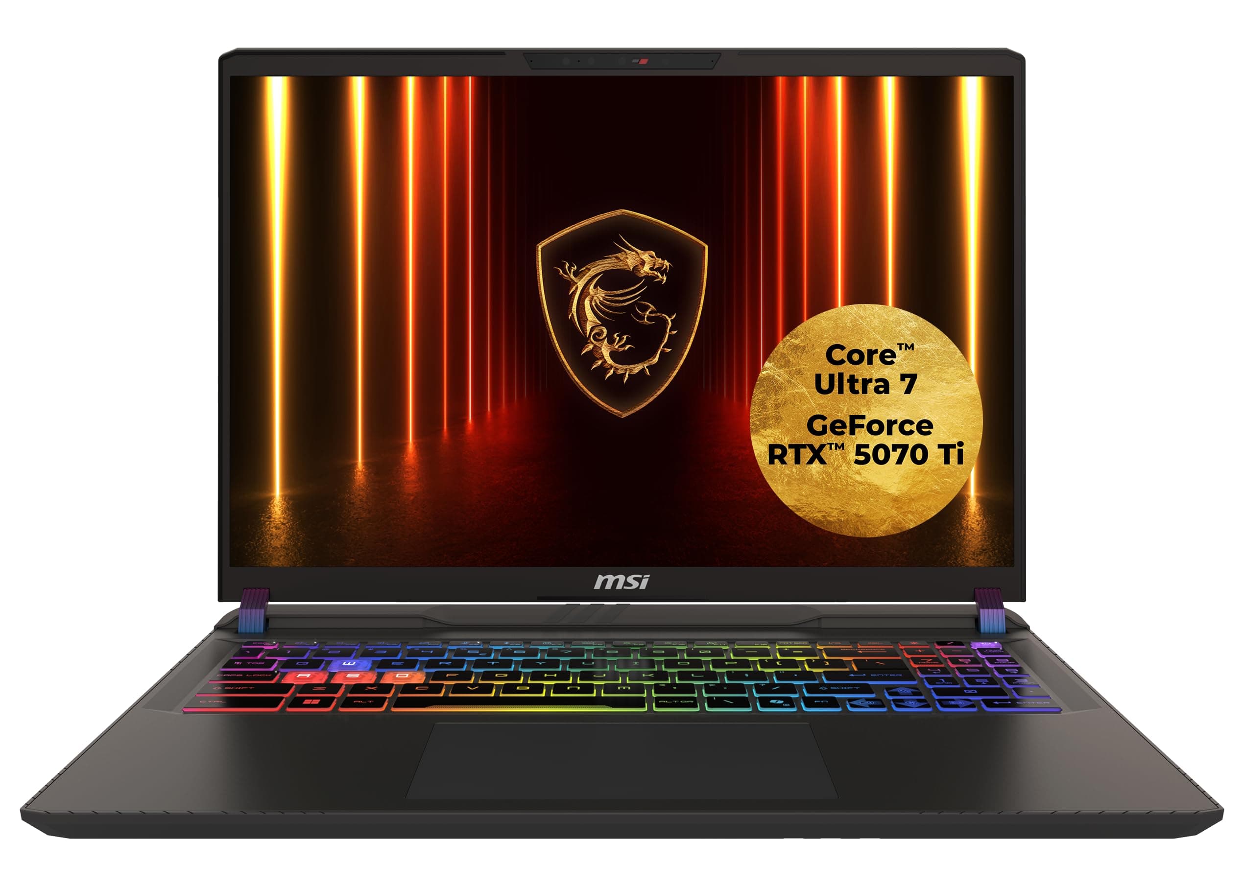 MSI Vector 16 HX AI Gaming-Laptop, 16" QHD+ 240 Hz Display, Intel® Core™ Ultra 7 255HX, NVIDIA GeForce RTX 5070 Ti, 16 GB RAM, 1 TB SSD, Windows 11 Home, QWERTZ Tastatur, Cosmos Grau, A2XWHG-264