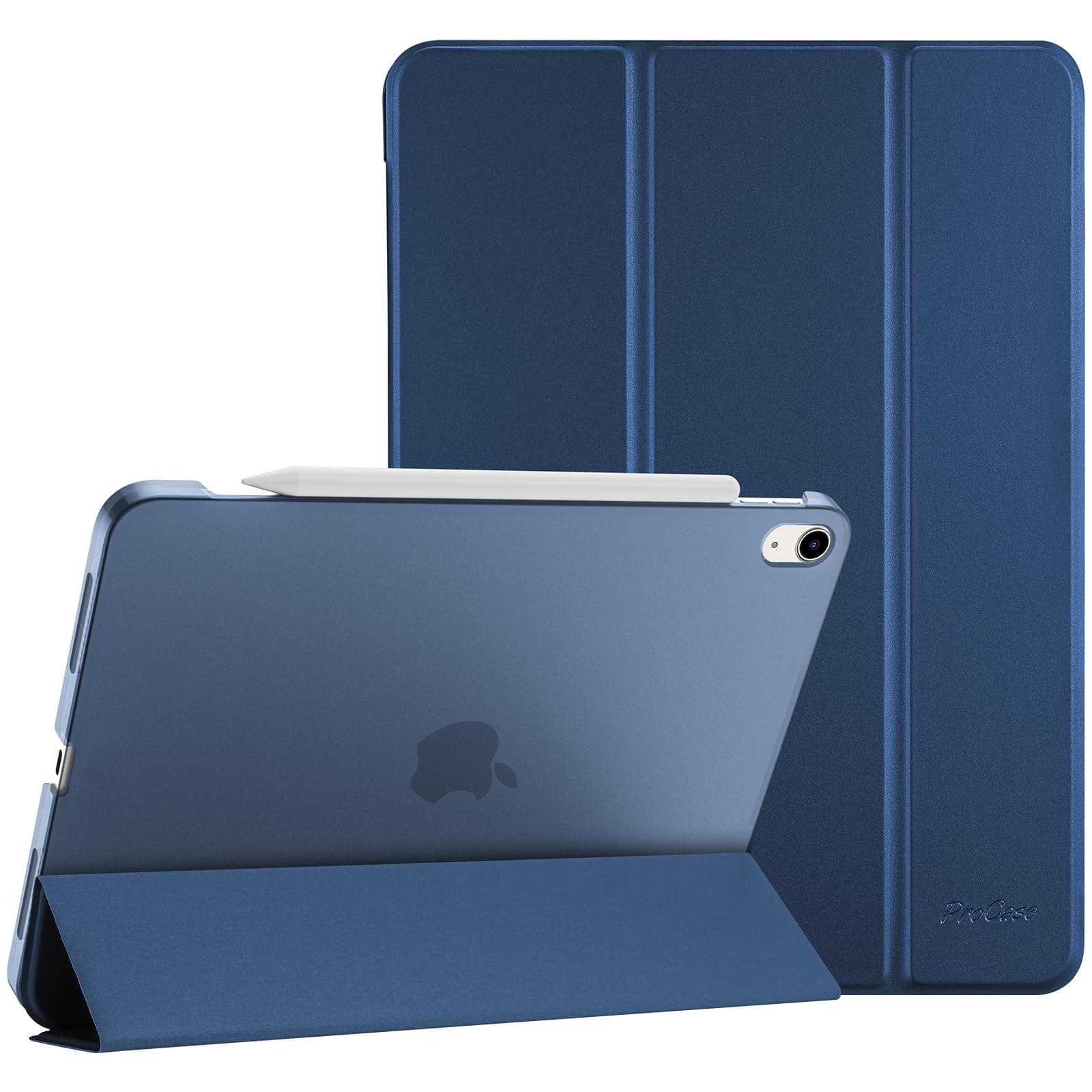ProCase Hülle für iPad Air 11 Zoll (M3/M2 2025/2024)，iPad Air 6/5/4 Gen 10,9 Zoll (2022/2020),Schutzhülle Smart Case Cover -Dunkelblau