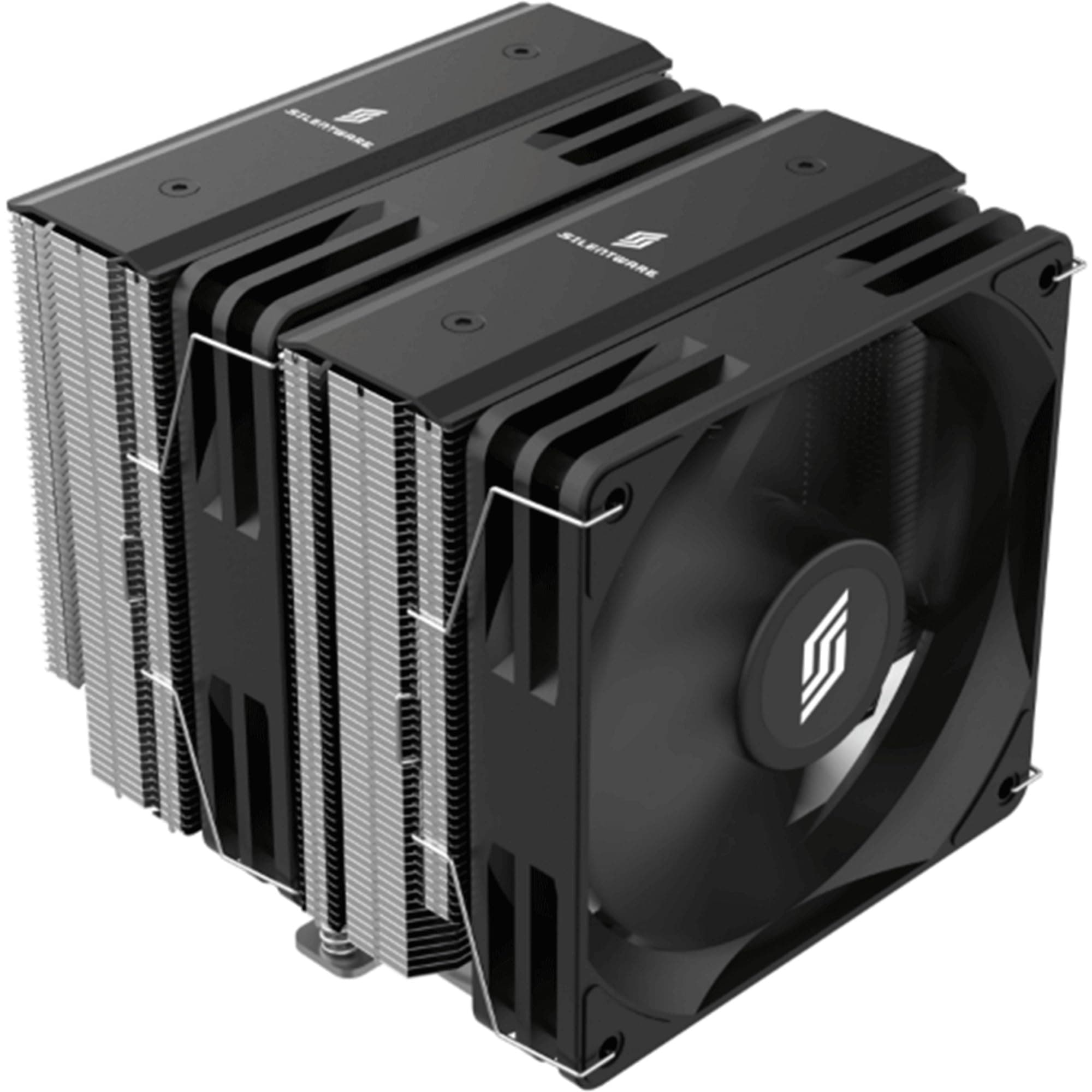 SILENTWARE Titan Performance CPU-Luftkühler, Dual-Tower, 6 Kupfer-Heatpipes, 2x 120mm PWM Lüfter mit Hydro-Lager, TDP bis 265W, Kompatibel mit Intel LGA 115X/1200/1700/1851 und AMD AM4/AM5