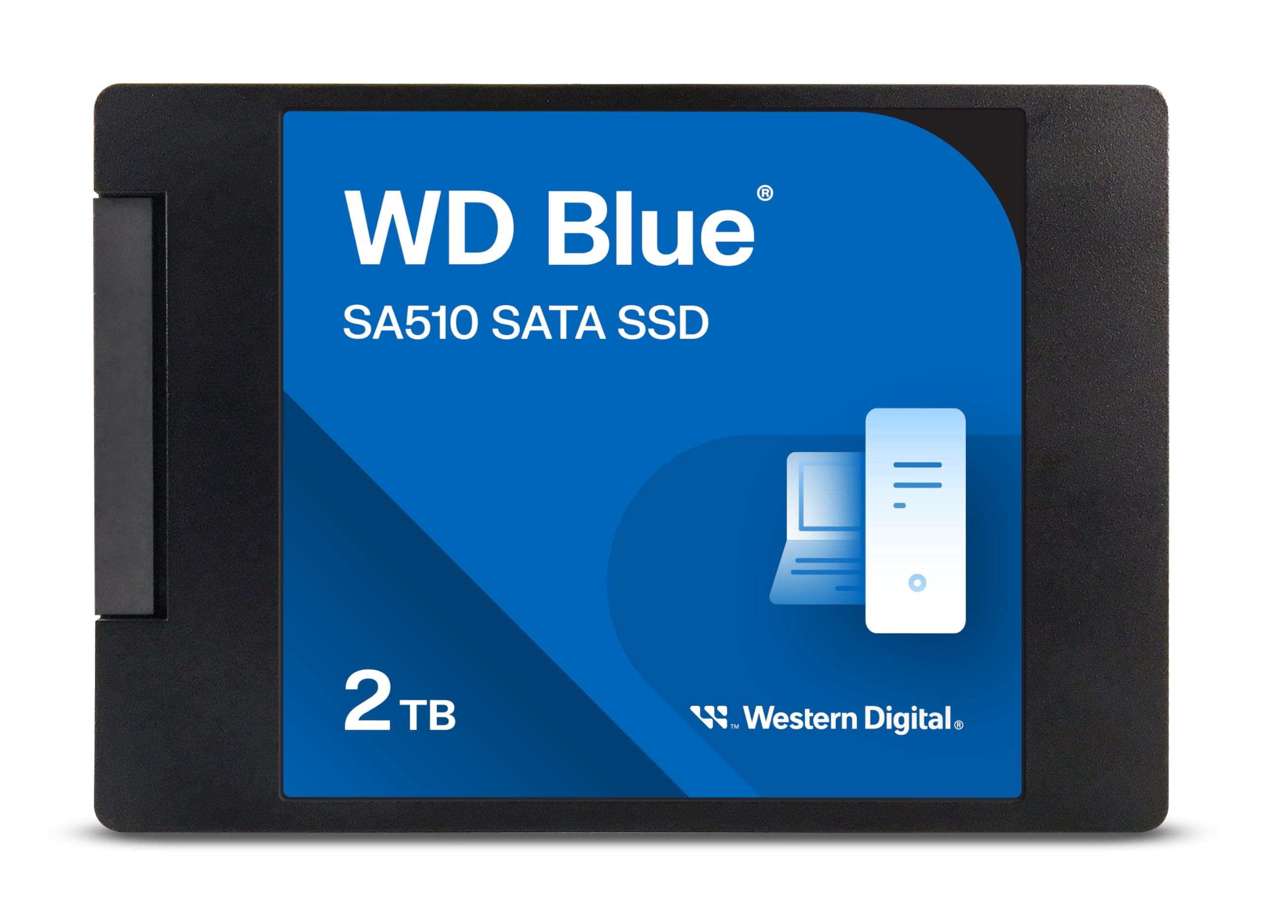 WD Blue SA510 SATA SSD 2 TB 2,5 Zoll (Lesen bis 560 MB/s, Schreiben bis 520 MB/s, Upgrade für PC/Laptop, dreimonatiges Probeabo von Dropbox Professional, Western Digital SSD Dashboard)