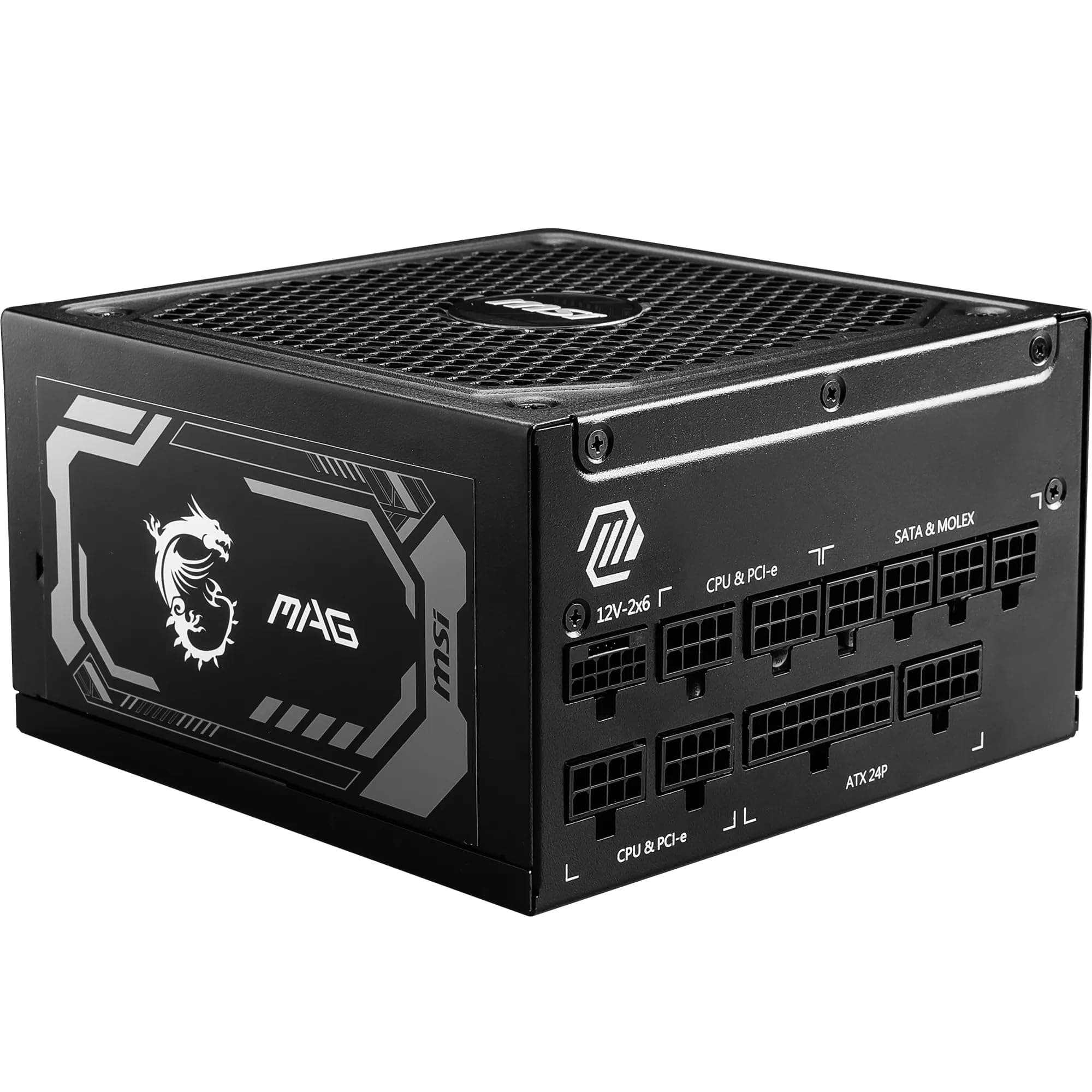 MSI MAG A1000GL PCIE5 Netzteil, 1000W, 80 Plus Gold, ATX 3.1, PCIe 5.1 GPU Support, ATX PSU, Schwarzes Flachkabel