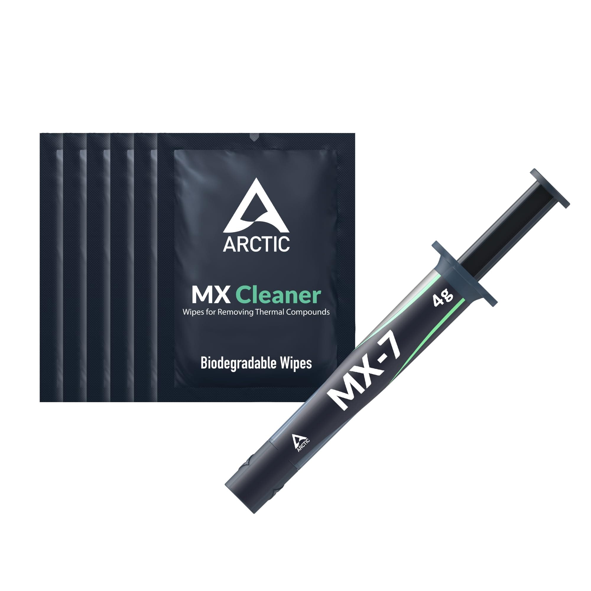 ARCTIC MX-7 (4 g, inkl. MX-Cleaner) - Ultimate Performance Wärmeleitpaste für CPU, Konsolen, Grafikkarten, Laptops, sehr hohe Wärmeleitfähigkeit, Lange Haltbarkeit, Nicht leitend, Nicht kapazitiv