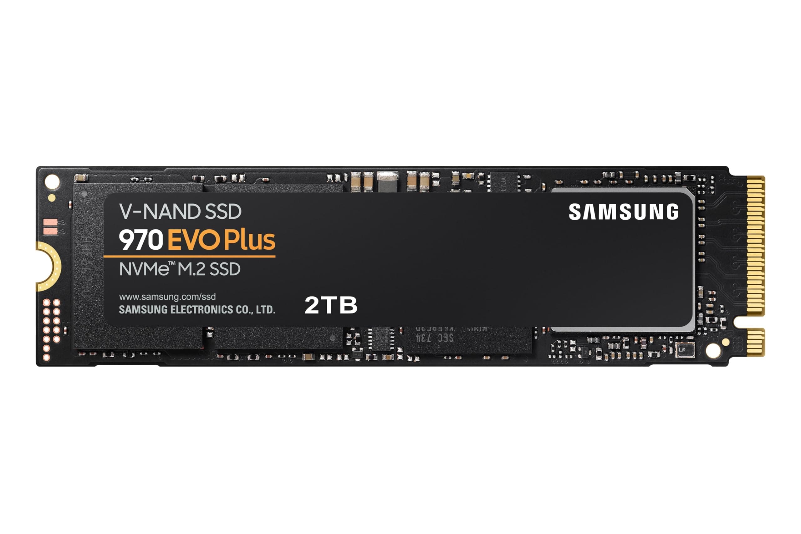 Samsung 970 EVO Plus NVMe M.2 SSD, 2 TB, PCIe 3.0, 3.500 MB/s Lesen, 3.300 MB/s Schreiben, Interne SSD für Gaming und Grafikbearbeitung, MZ-V7S2T0BW