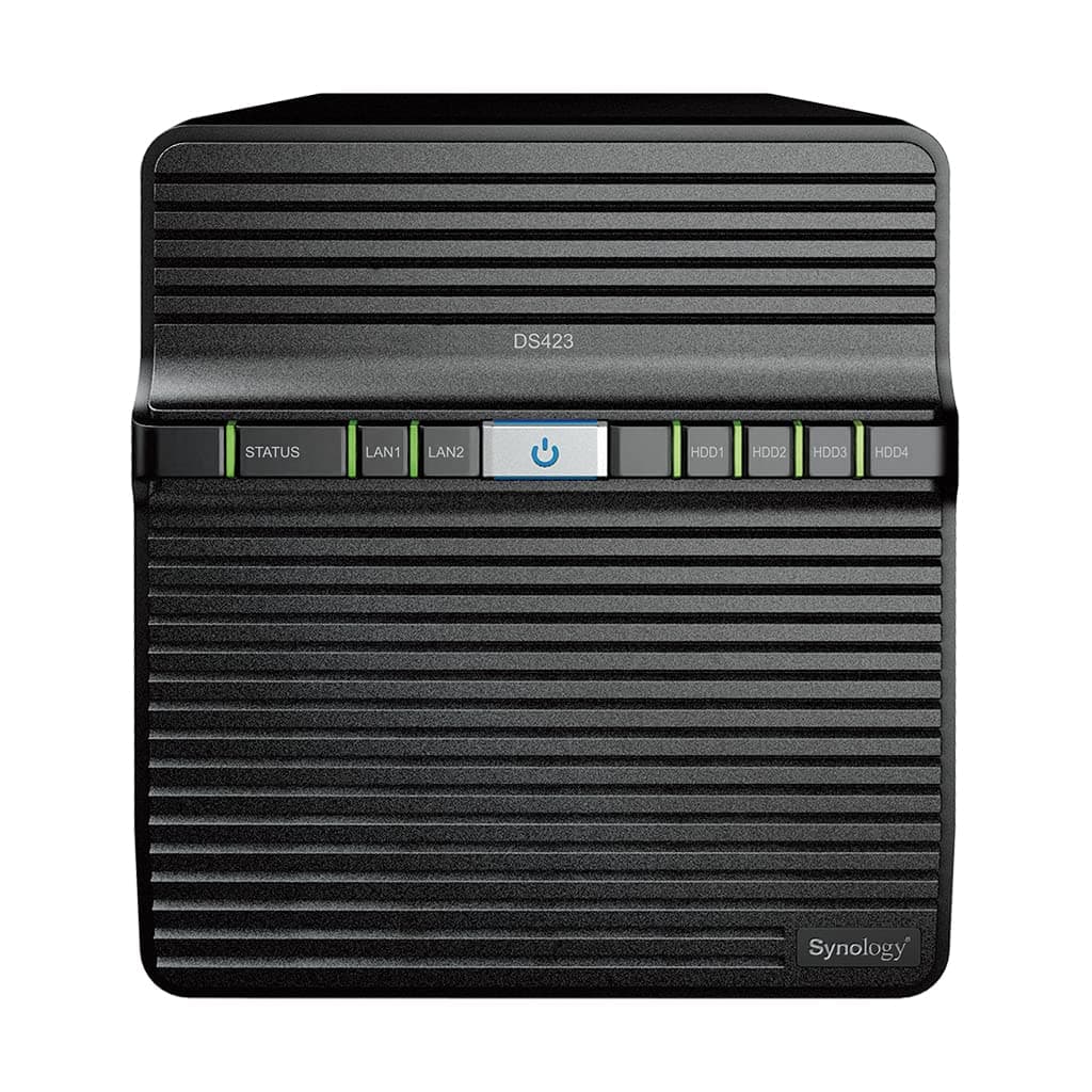 Synology DS423 Desktop-NAS-Lösung mit 24 TB und 4 Einschüben installiert mit 4 x 6 TB Western Digital Red Plus Laufwerken
