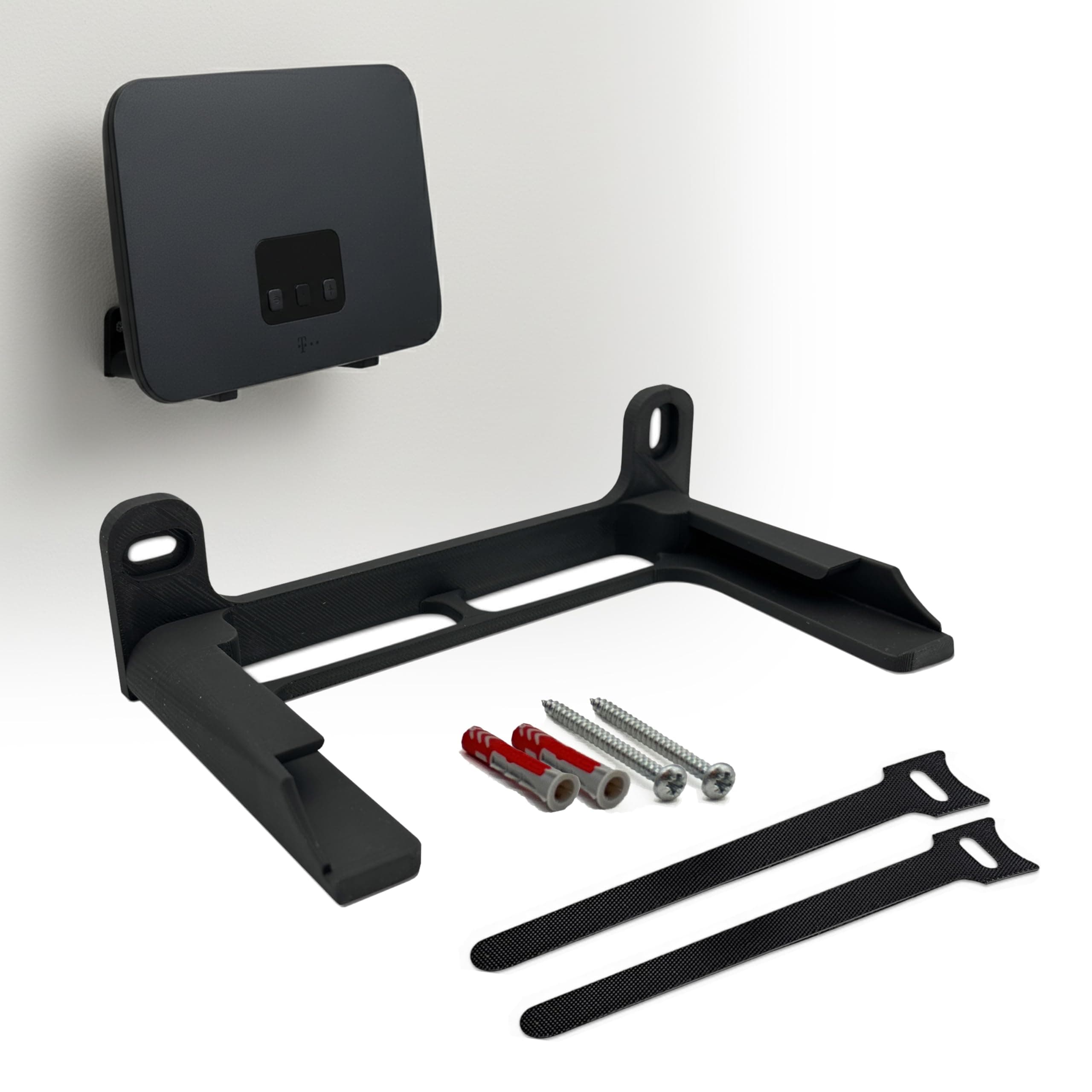 Wandhalterung für Telekom Speedport Smart 4 (Typ A & Typ B) und Speedport Smart 4 Plus – passgenaue Router Halterung mit Kabelmanagement & Montageset – Made in Germany