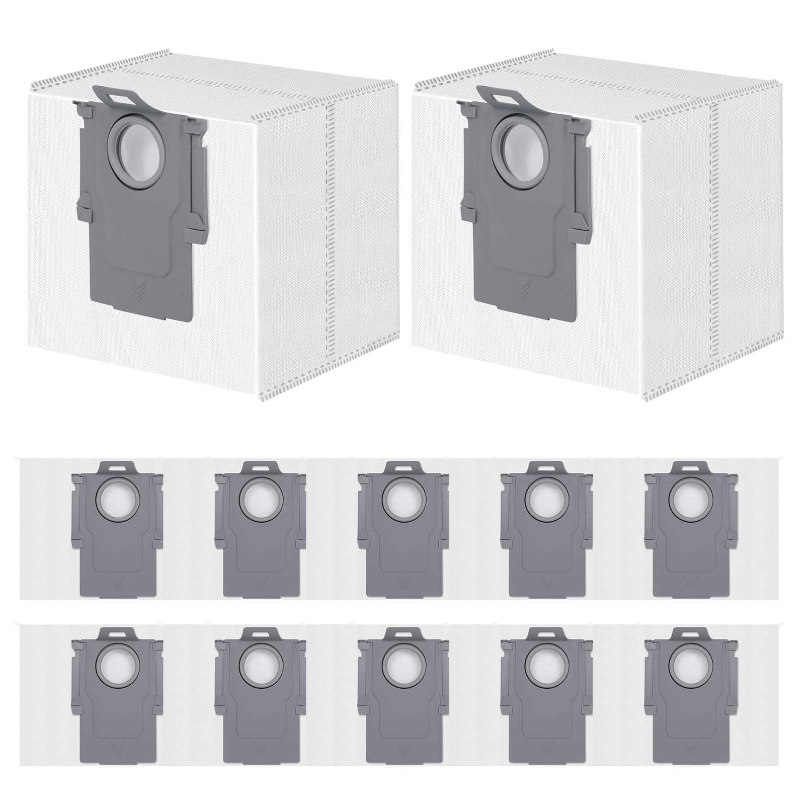 12 Stück Staubbeutel für Roborock S8+/S8 Pro Ultra/S7 MaxV Ultra/Q7 Max+/Q8 Max+/Q5 Pro+/Q5 Max+, Q10 X5+/S5+, Q7 M5+/L5+ Staubsauger Absaugstation, Ersatzbeutel Zubehör Staubsaugerbeutel Ersatzteile
