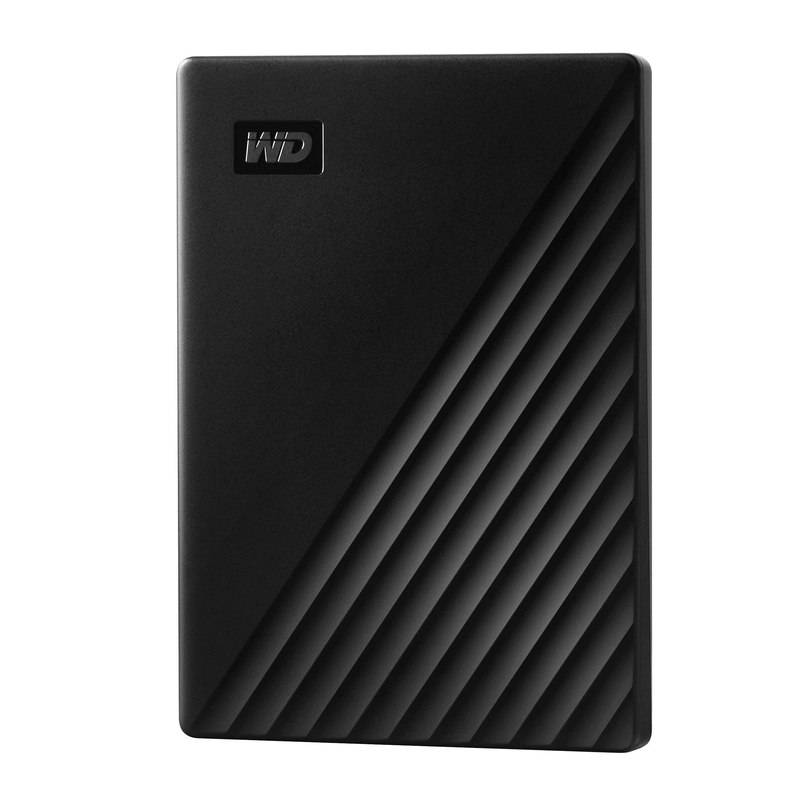 WD My Passport externe Festplatte 2 TB (mobiler Speicher, schlankes Design, herunterladbare Software, automatische Backups, Passwortschutz) Schwarz - auch kompatibel mit PC, Xbox und PS4