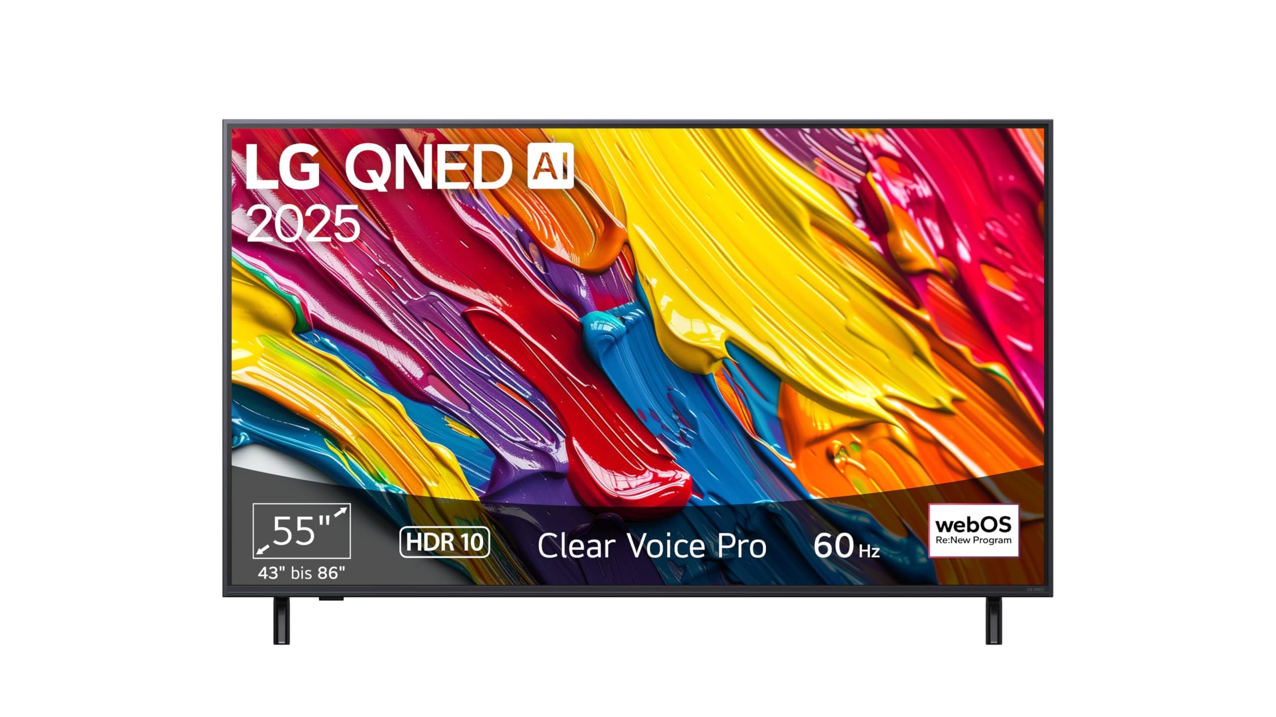 LG 55QNED82A6B TV 55 Zoll (139 cm) 4K QNED AI TV (α7 Gen8 4K AI Prozessor, webOS 25, 60Hz) [Modelljahr 2025]