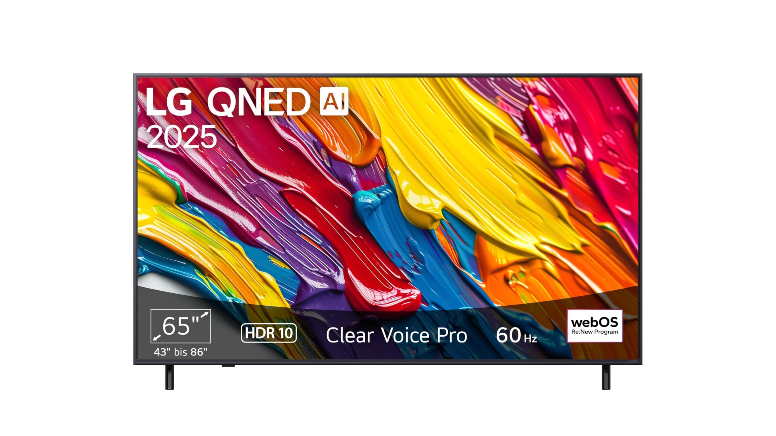 LG 65QNED82A6B TV 65 Zoll (165 cm) 4K QNED AI TV (α7 Gen8 4K AI Prozessor, webOS 25, 60Hz) [Modelljahr 2025]