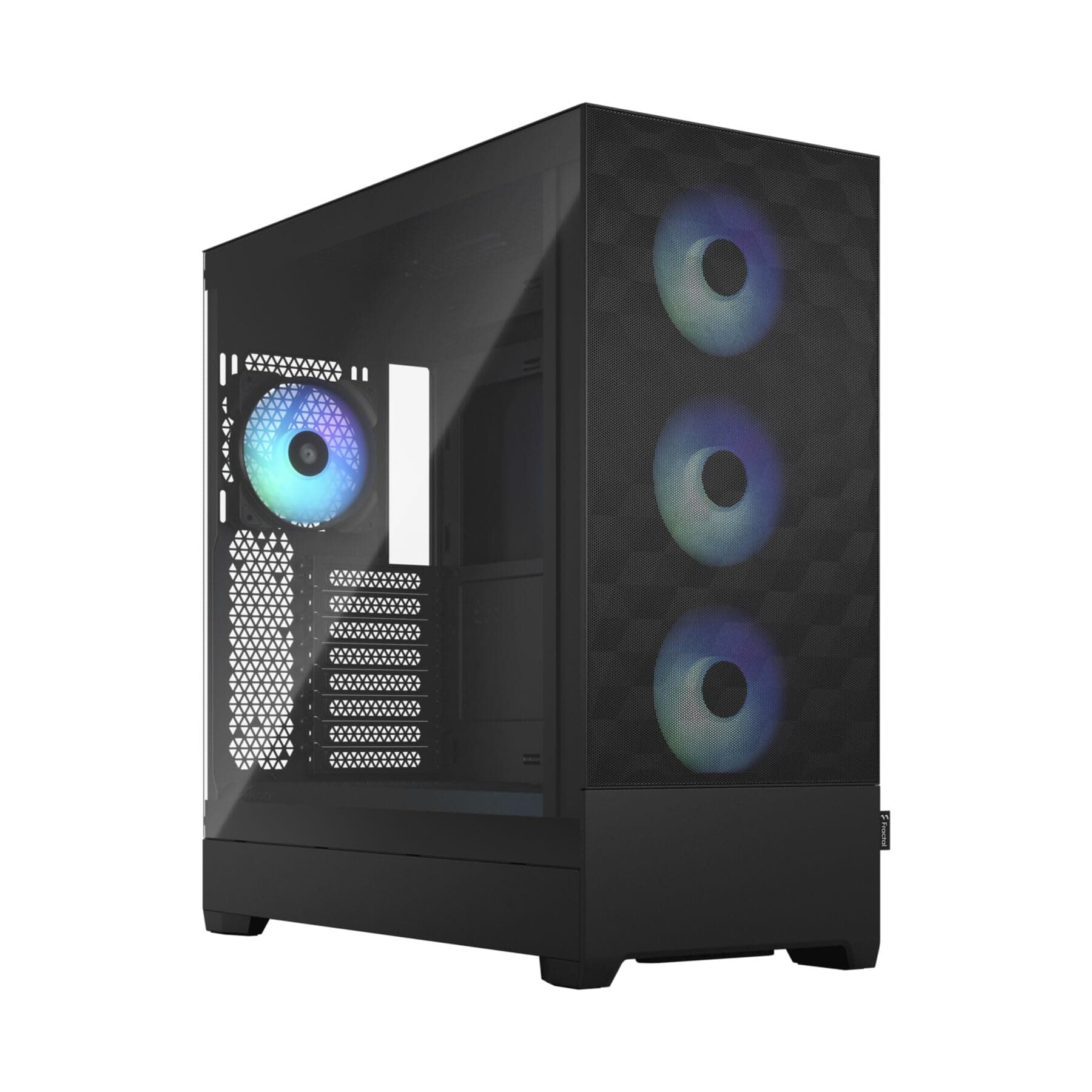 Fractal Design Pop XL Air RGB Black - Tempered Glass Clear Tint - Honeycomb Mesh Front – TG Side Panel - Four 120 mm Aspect 12 RGB Fans Included – E-ATX High Airflow Full Tower PC Gaming Case