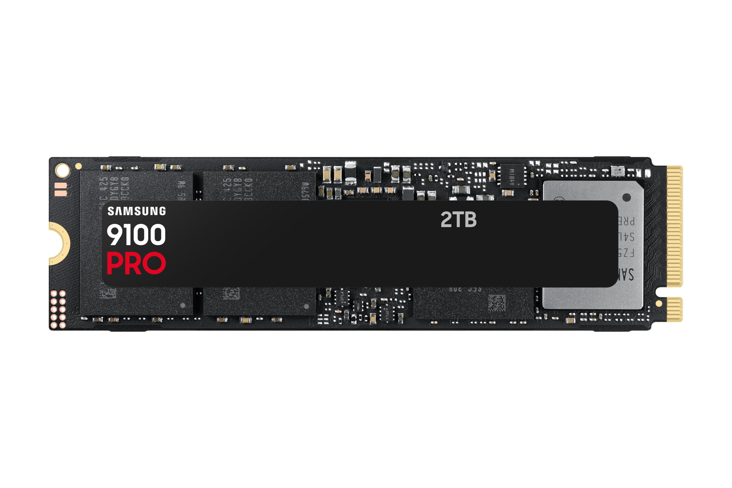 Samsung 9100 PRO NVMe M.2 SSD, 2 TB, PCIe 5.0, 14.700 MB/s Lesen, 13.400 MB/s Schreiben, Interne SSD für Gaming, Videobearbeitung und AI, Schwarz, MZ-VAP2T0BW