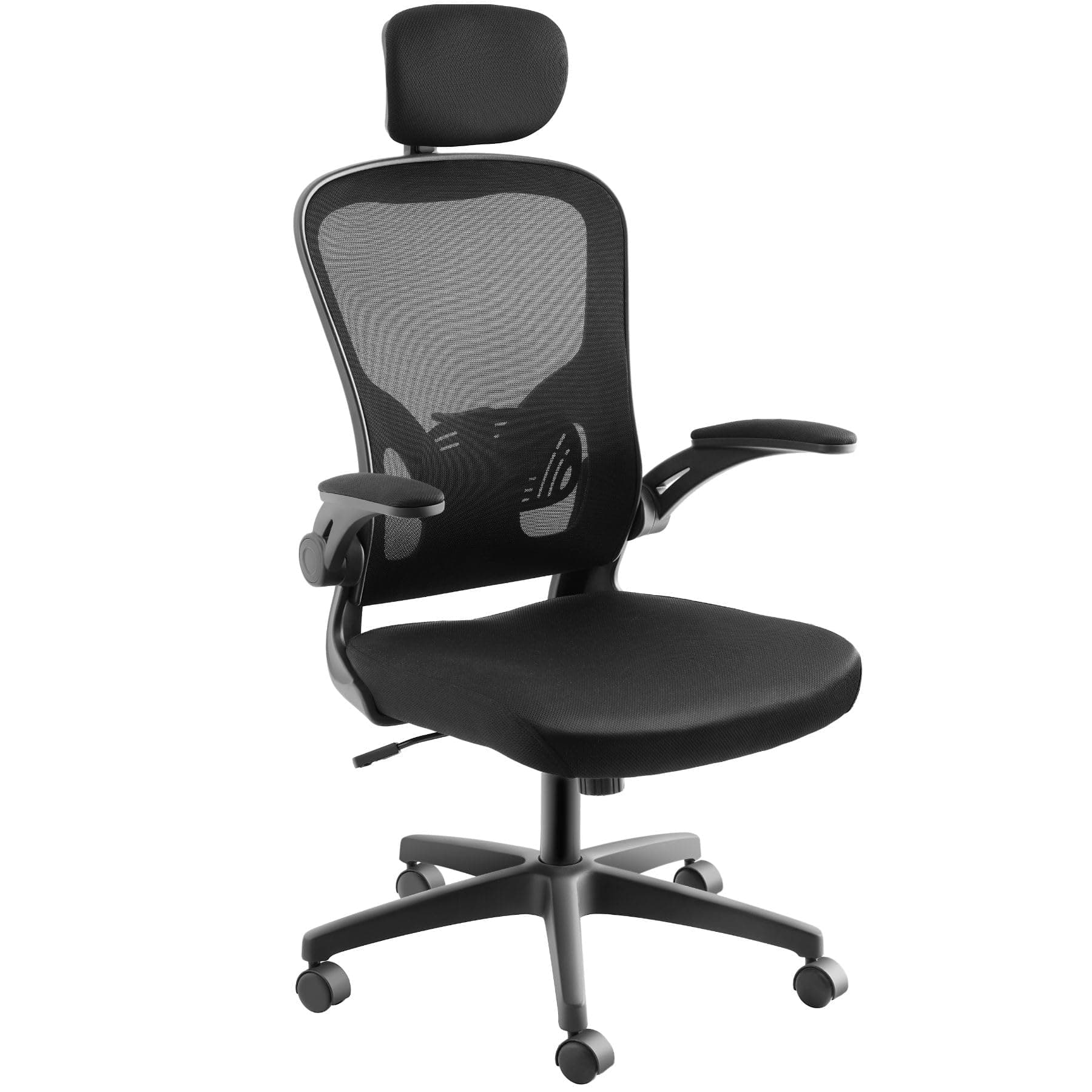 tectake® gepolsterter Gaming PC Bürostuhl, ergonomischer Stuhl mit Lendenwirbelstütze, Office Chair, Schreibtischstuhl mit Rollen, Chefsessel für Gamer, Drehstuhl für Schreibtisch, Büromöbel