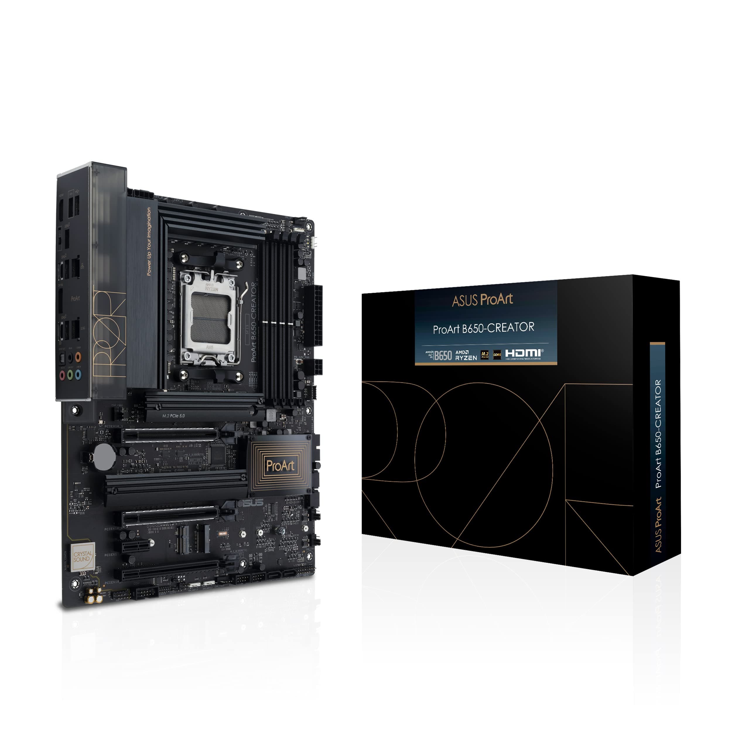 ASUS PROART B650-CREATOR Mainboard Sockel AMD AM5 (Ryzen, ATX, PCIe 5.0, 3x. M.2, DDR5 Speicher, USB 3.2 Gen2x2, für Content Creator)