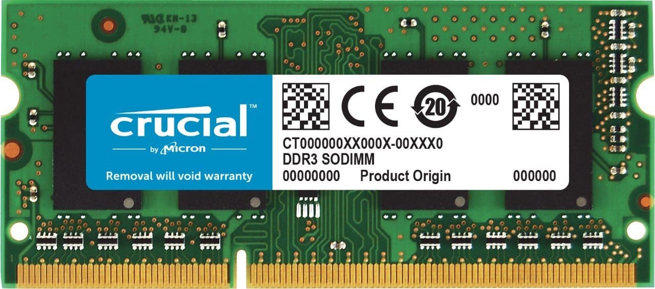 Crucial 8GB DDR3L 1600 MT/s (PC3L-12800) SODIMM 204-Pin - CT102464BF160B