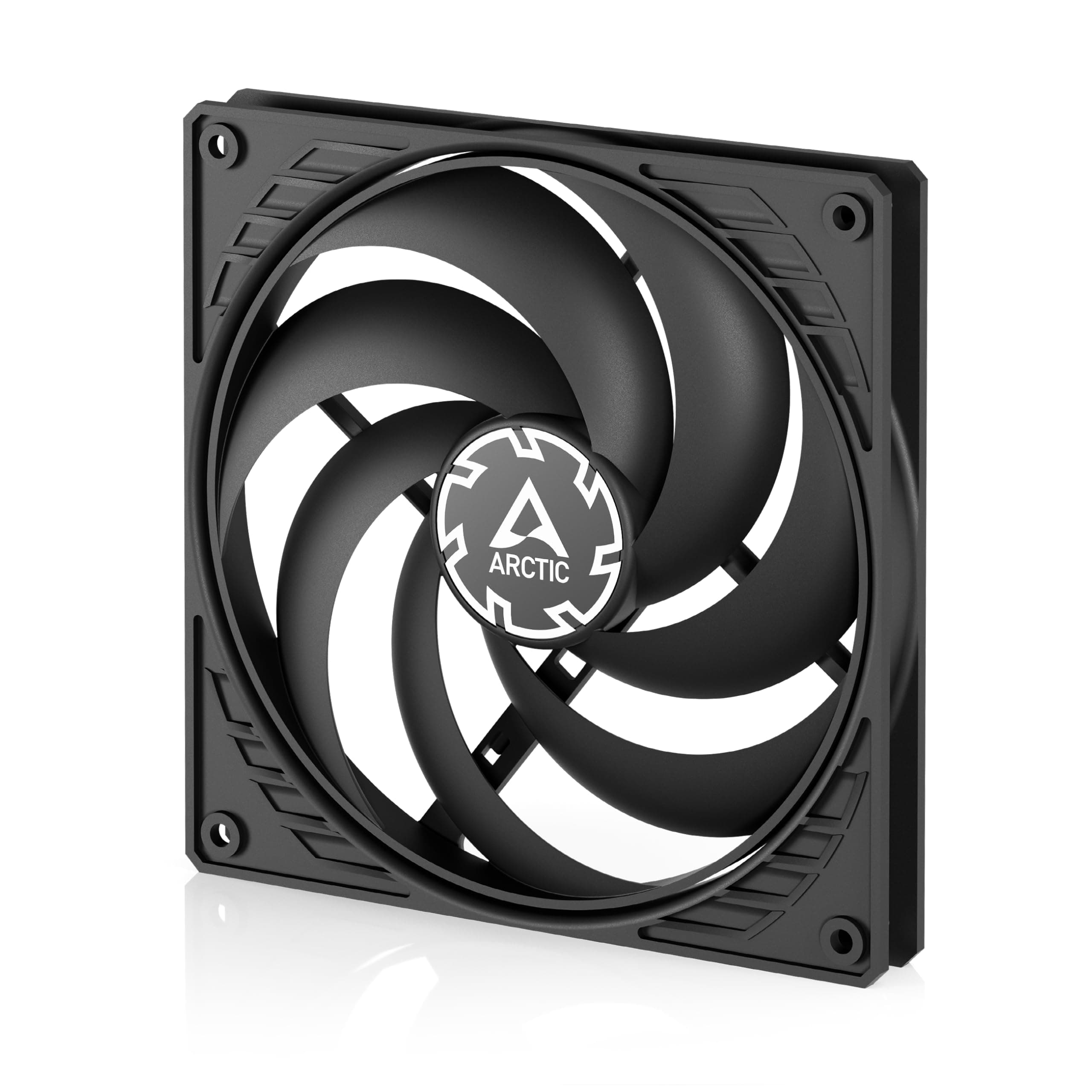 ARCTIC P14 Slim PWM PST - PC Lüfter, 140 mm Gehäuselüfter, optimiert für statischen Druck, Case Fan mit PST-Anschluss (PWM Sharing Technology), besonders schmal, 120-1800 rpm - Schwarz
