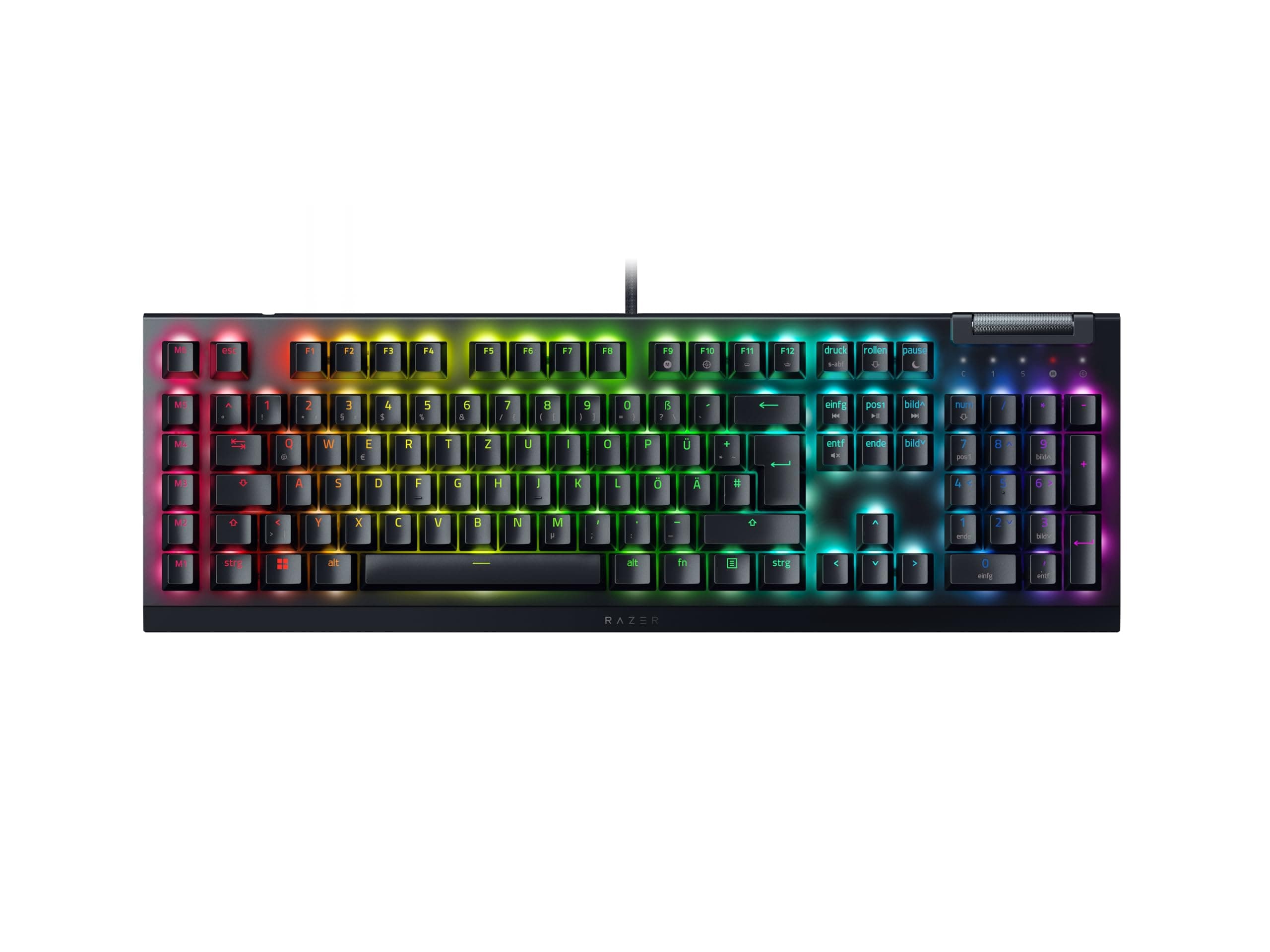 Razer BlackWidow V4 X - Mechanische Gaming-Tastatur Chroma RGB (Mechanische Green Switches, 6 eigene Makro-Tasten, Doubleshot-ABS-Tastenkappen) QWERTY US-Layout | Schwarz
